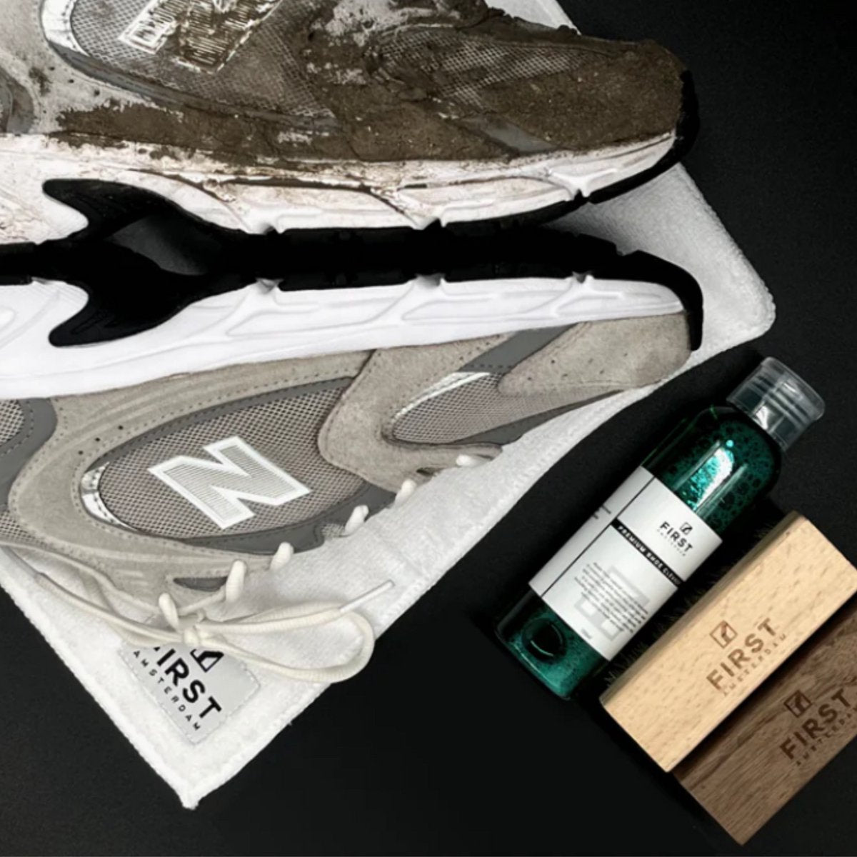 First Amsterdam Sneakercleaner Set - Essential Bundle - Shoe Brush