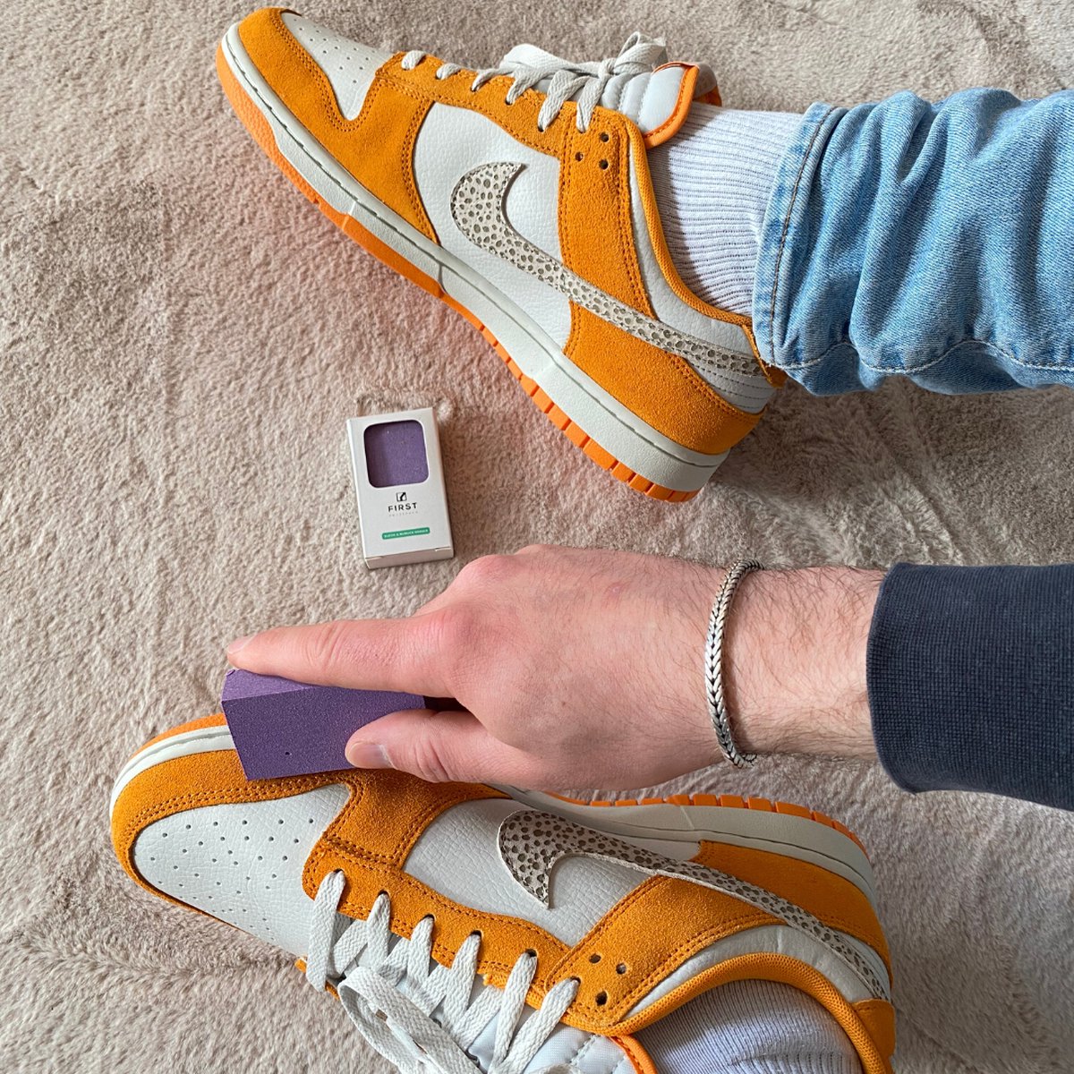 Wildleder & Nubuk Gummi – Entfernt Flecken/Kratzer