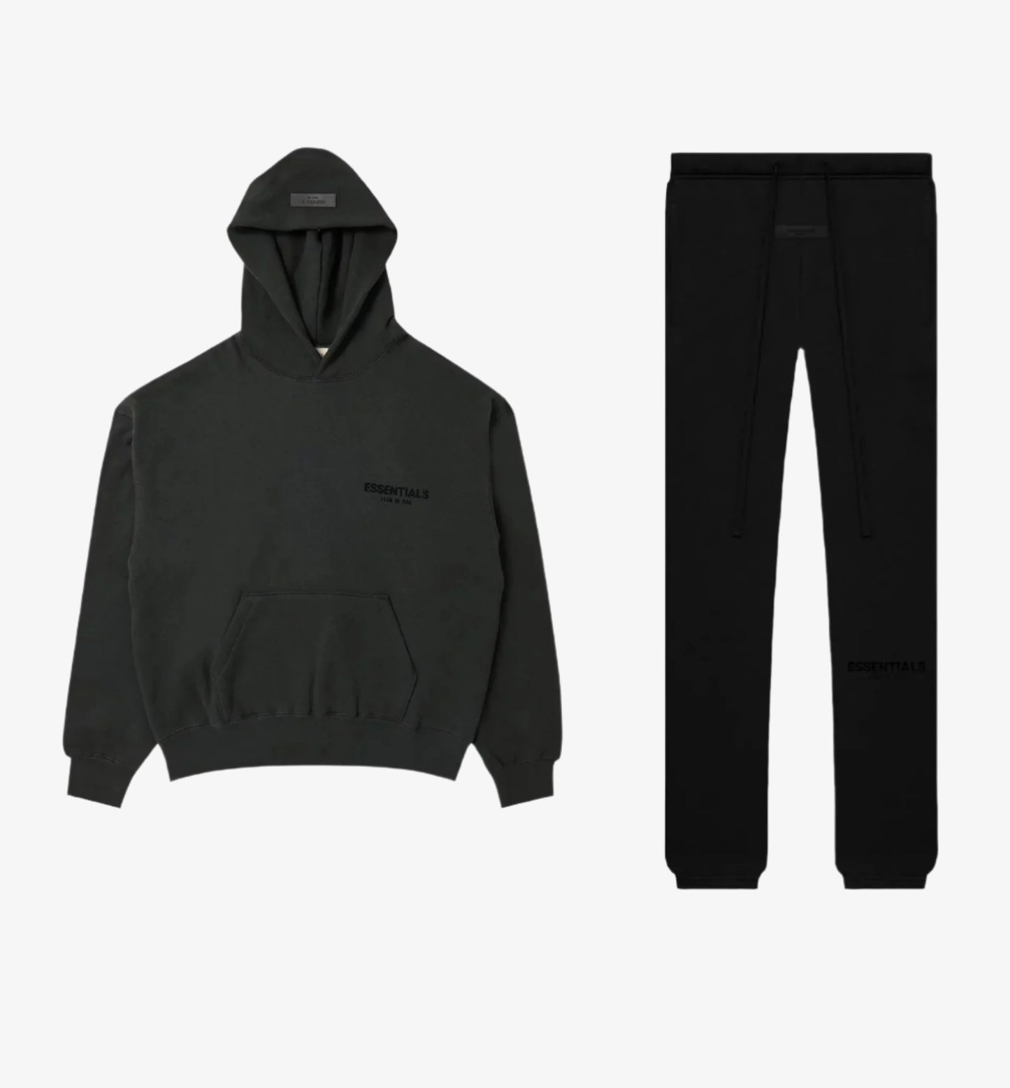 Fear of God Essentials Pullover Chest Logo - Unisex - Stretch Limo/Schwarz - Full Set