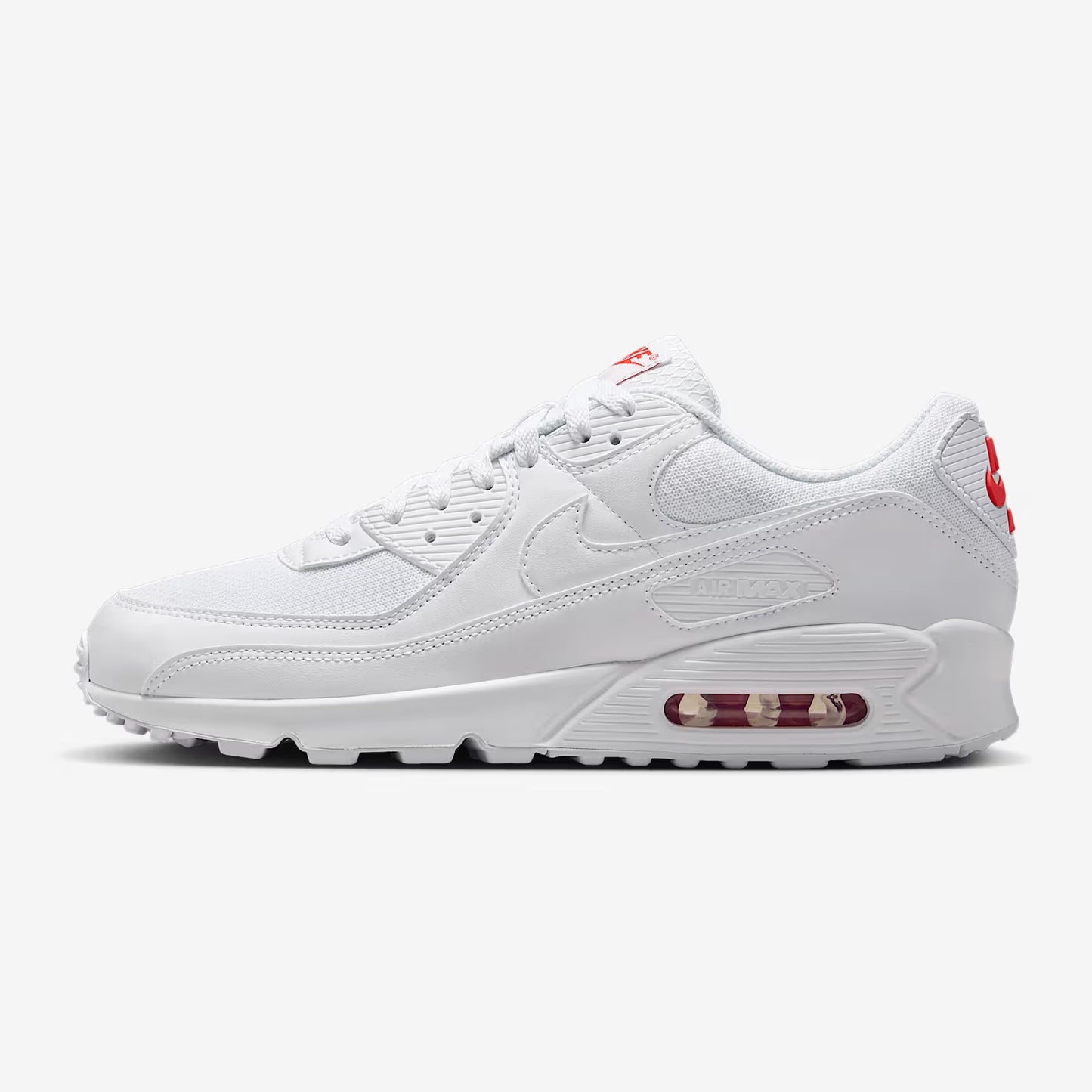 Nike Air Max 90 - Unisexe - Blanc Light Crimson