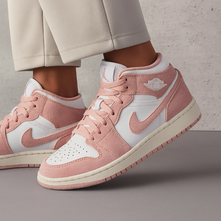 Air Jordan 1 Mid SE - GS - Rose Légende