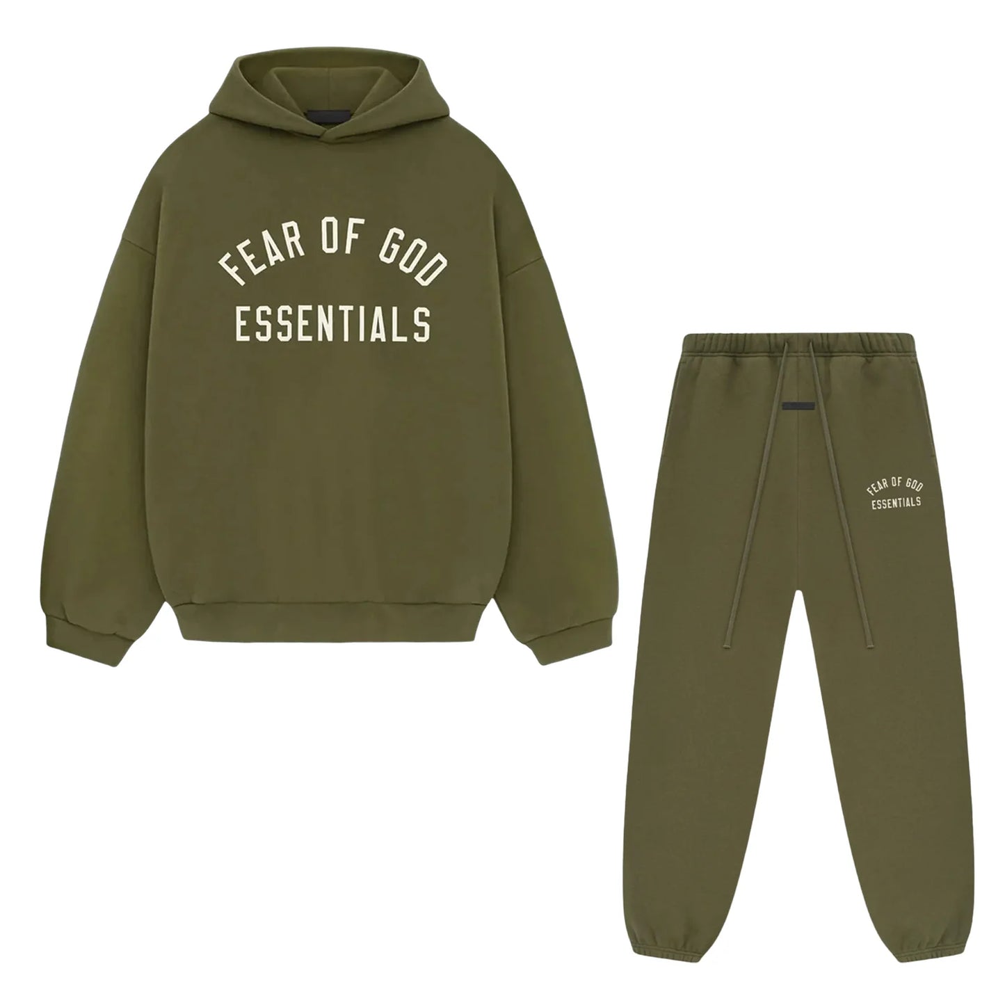 Fear of God Essentials FW24 Fleece - Unisex - Military - Full Set