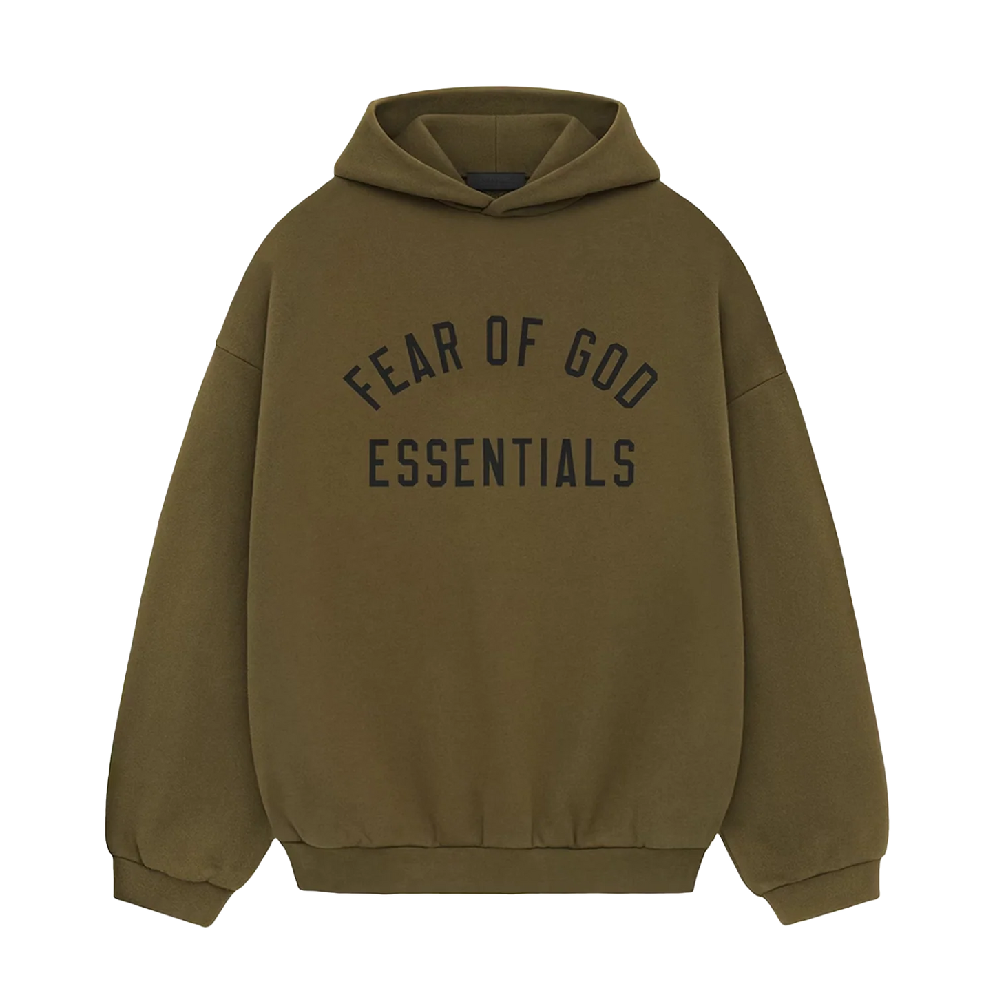 Fear of God Essentials FW24 Fleece Hoodie - Unisex - Olive