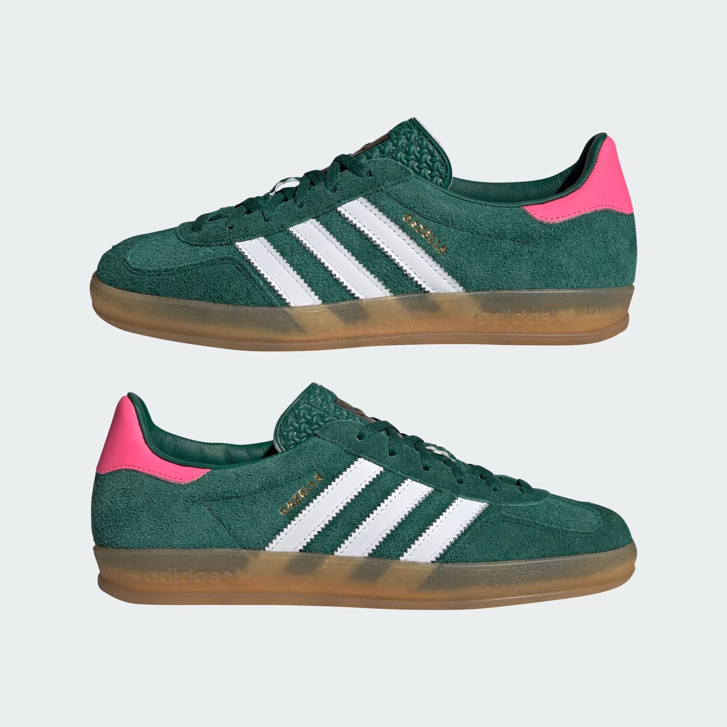 adidas Gazelle Indoor - Women's - Collegiate Green Lucid Pink