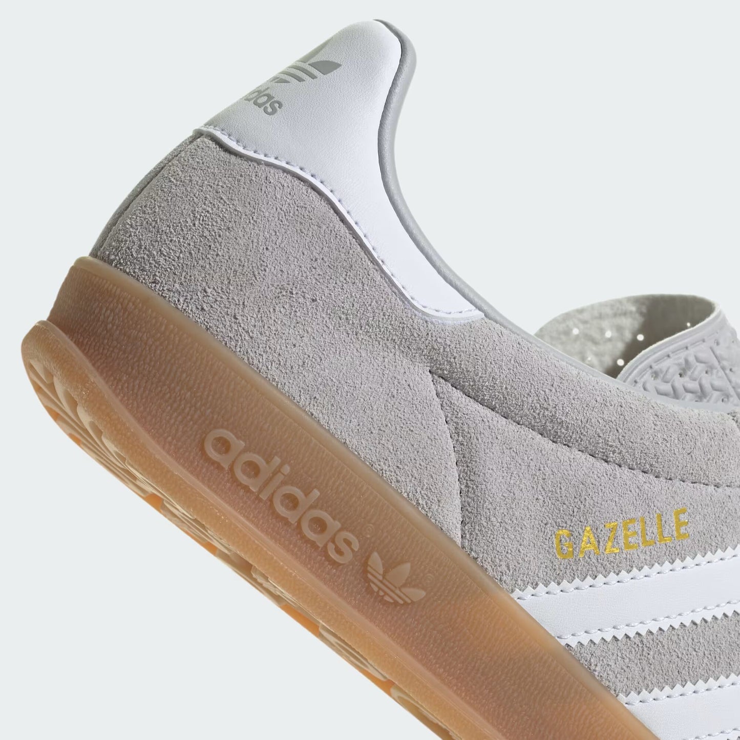 adidas Gazelle Indoor - Unisex - Grey Cloud White Gold Metallic