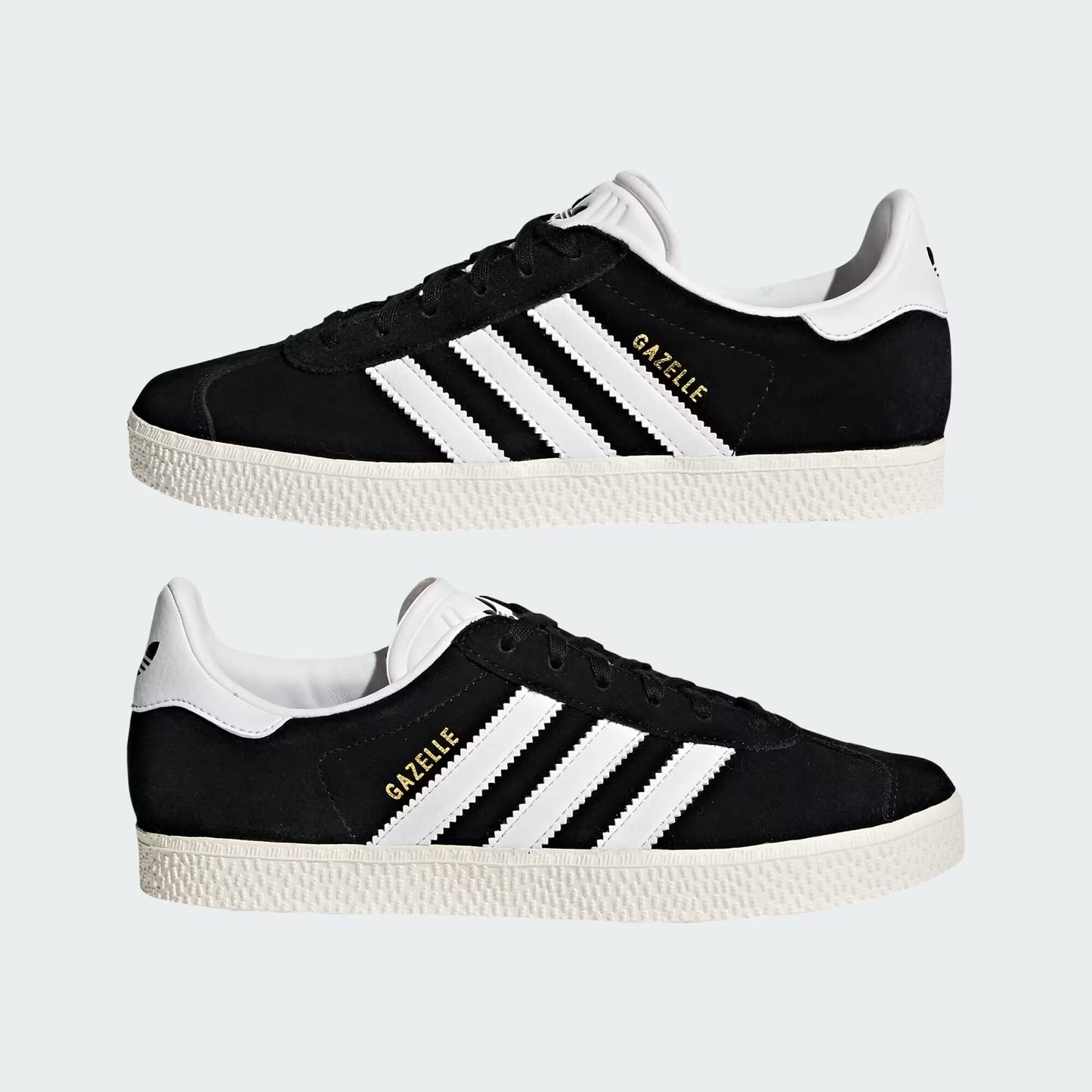 adidas Gazelle - GS - Core Black Cloud White Gold Metallic