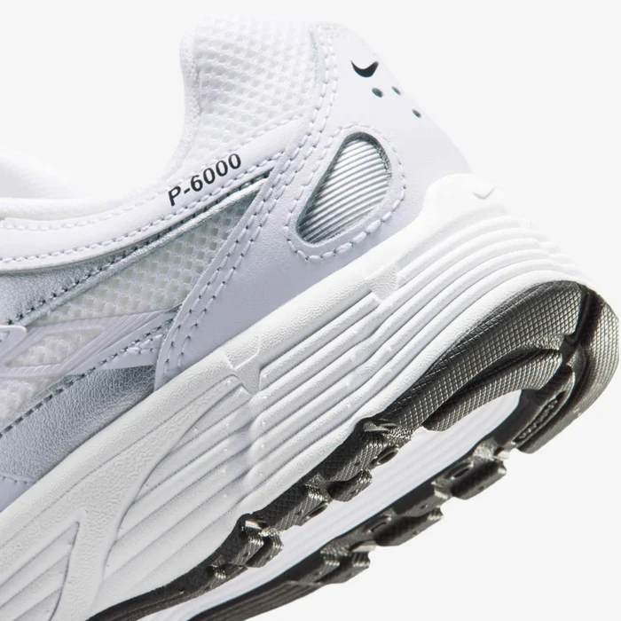 Nike P-6000 - GS - White Black Metallic Silver