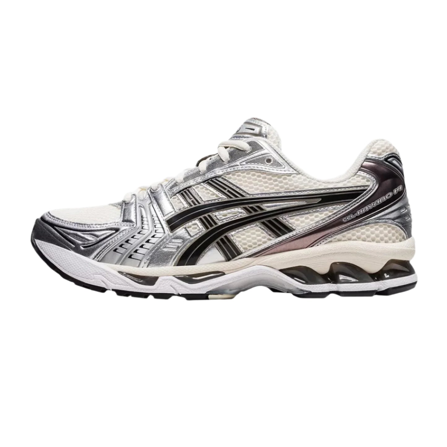 Asics Gel-Kayano 14 - Unisex - Cream Zwart Metallic Plum