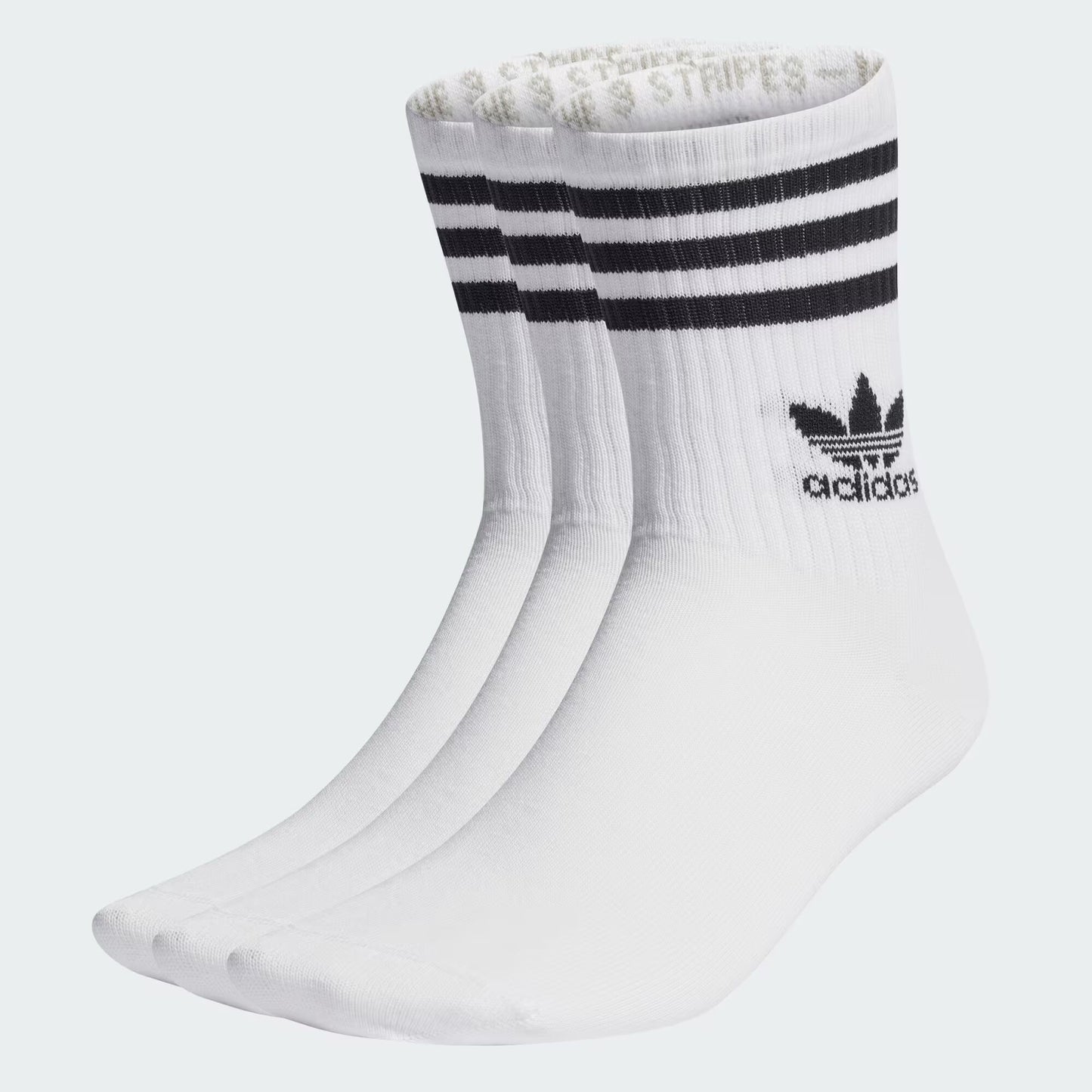adidas Originals - Crew 3-Pack Socks - Unisex - Blanco/Negro