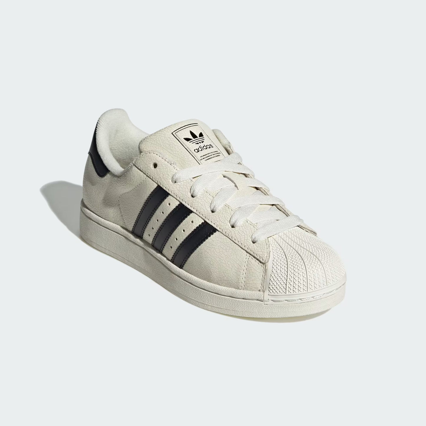 adidas Superstar II - Women's - Off White Black Cracked Leather