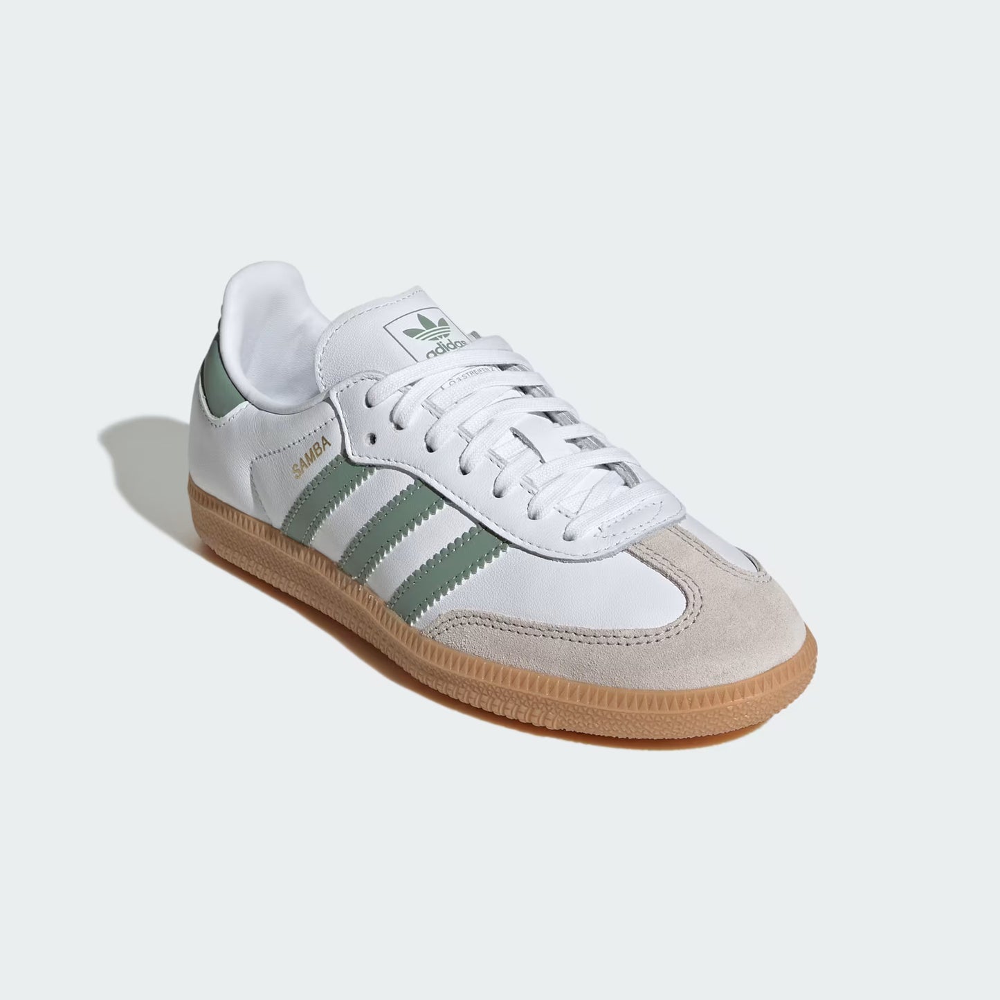adidas Samba OG - GS - Cloud White Silver Green