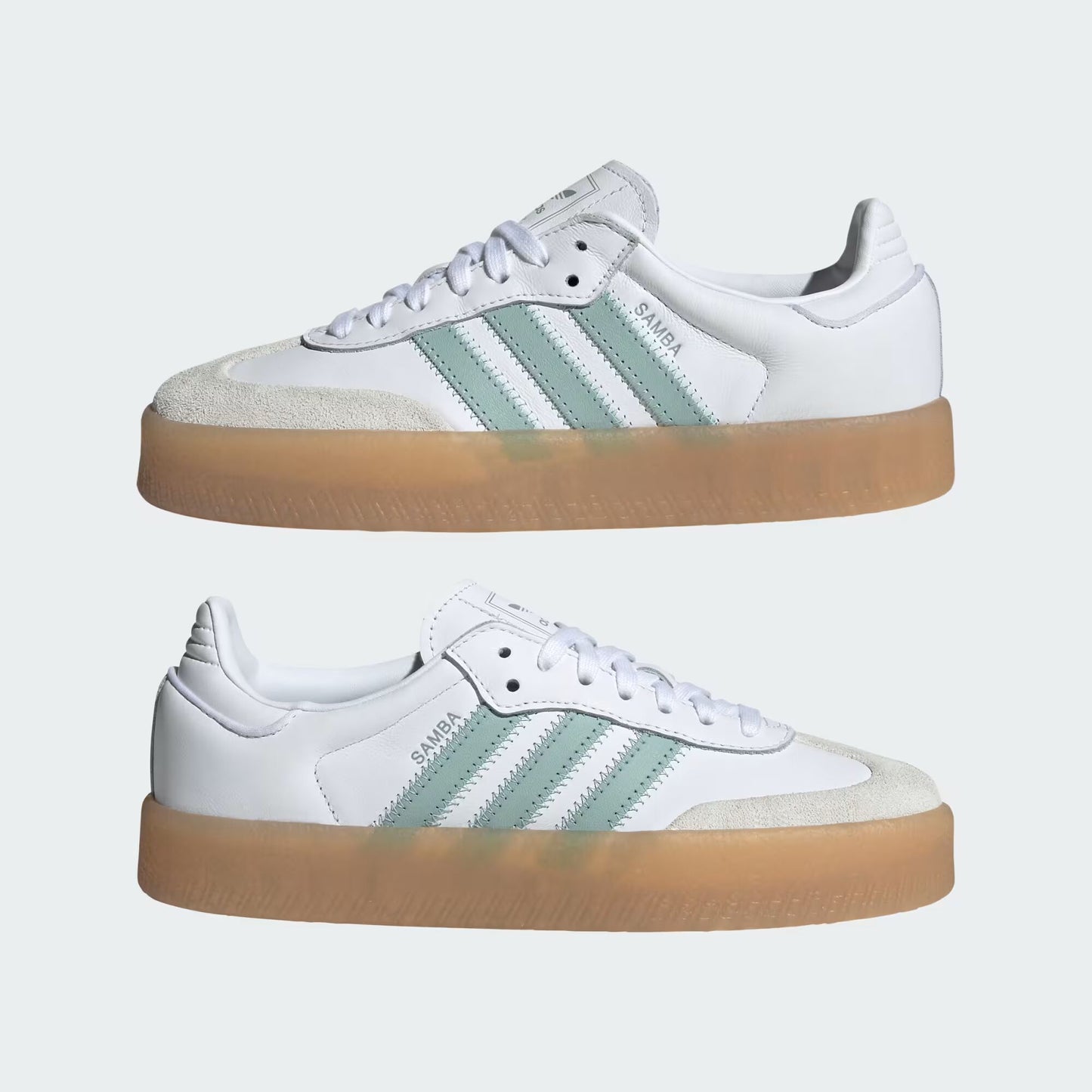 adidas Samba - Women's - Cloud White Wonder Blue