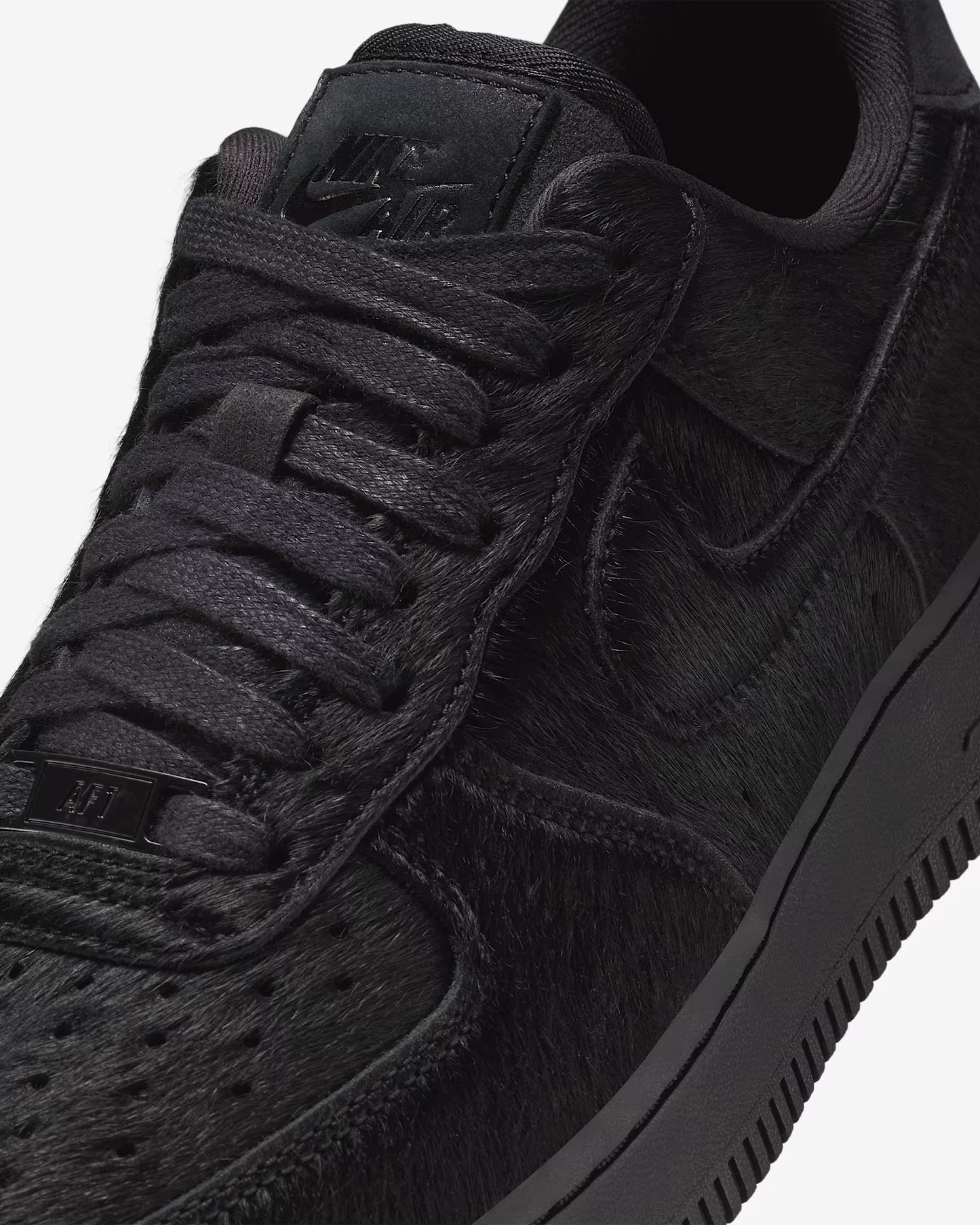 Nike Air Force 1 Low '07 - Unisex - Triple Schwarz Pony Hair