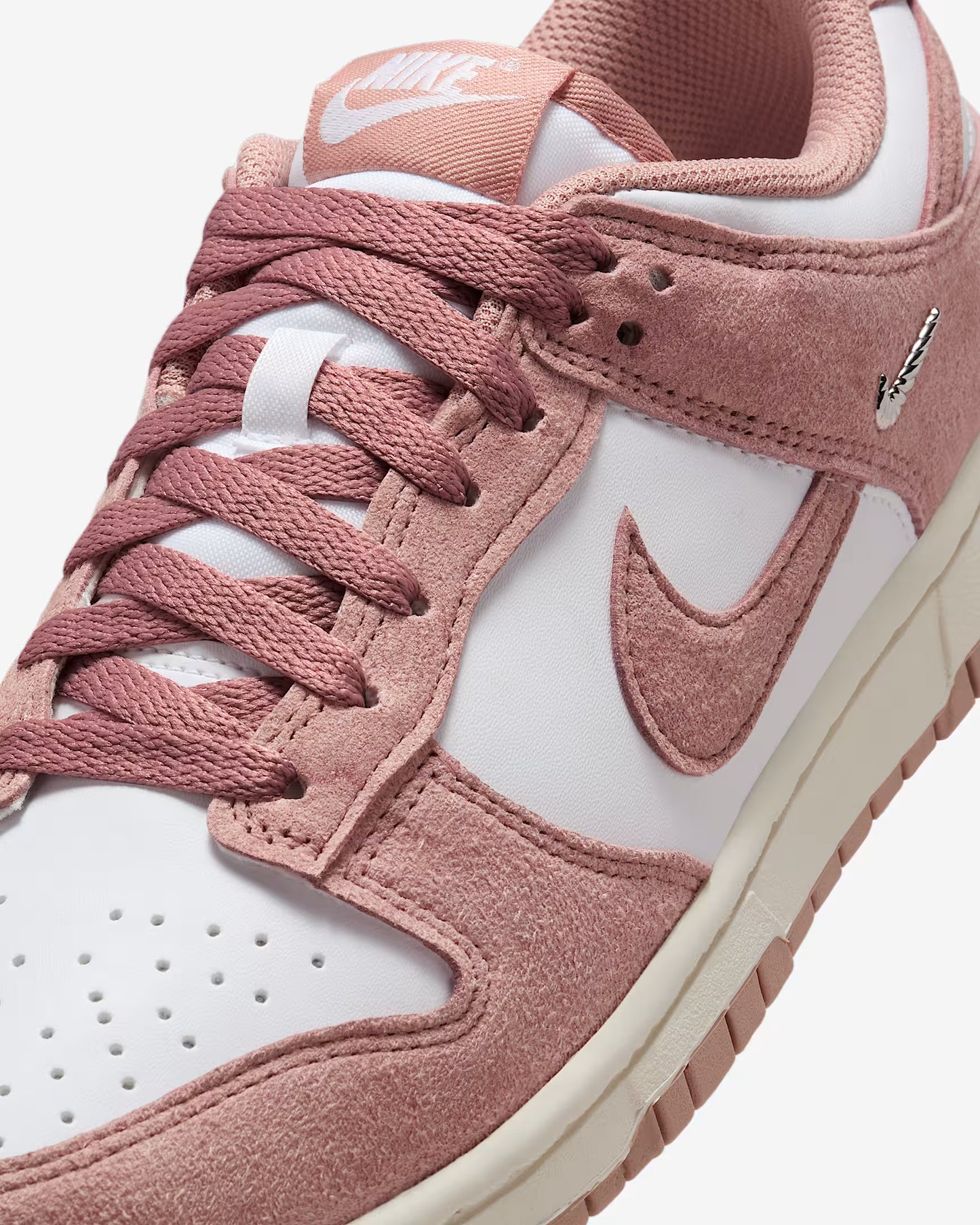 Nike Dunk Low - Women's - Rose Whisper Gold Mini Swoosh