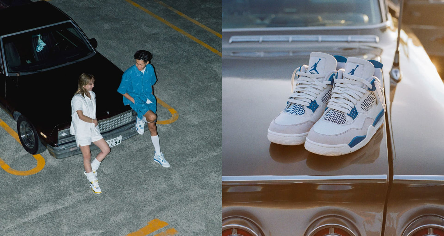Air Jordan 4 Retro - Unisex - Military Blauw