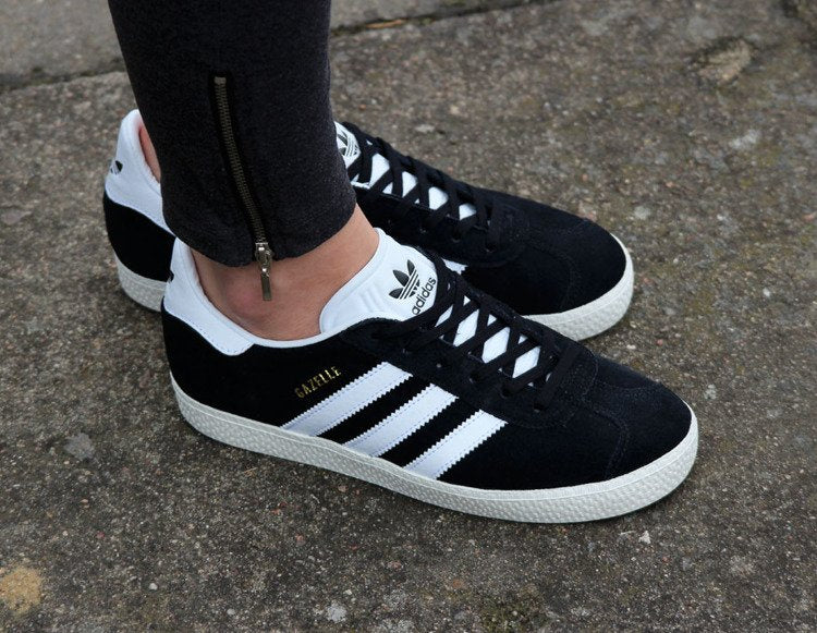 adidas Gazelle - GS - Core Black Cloud White Gold Metallic