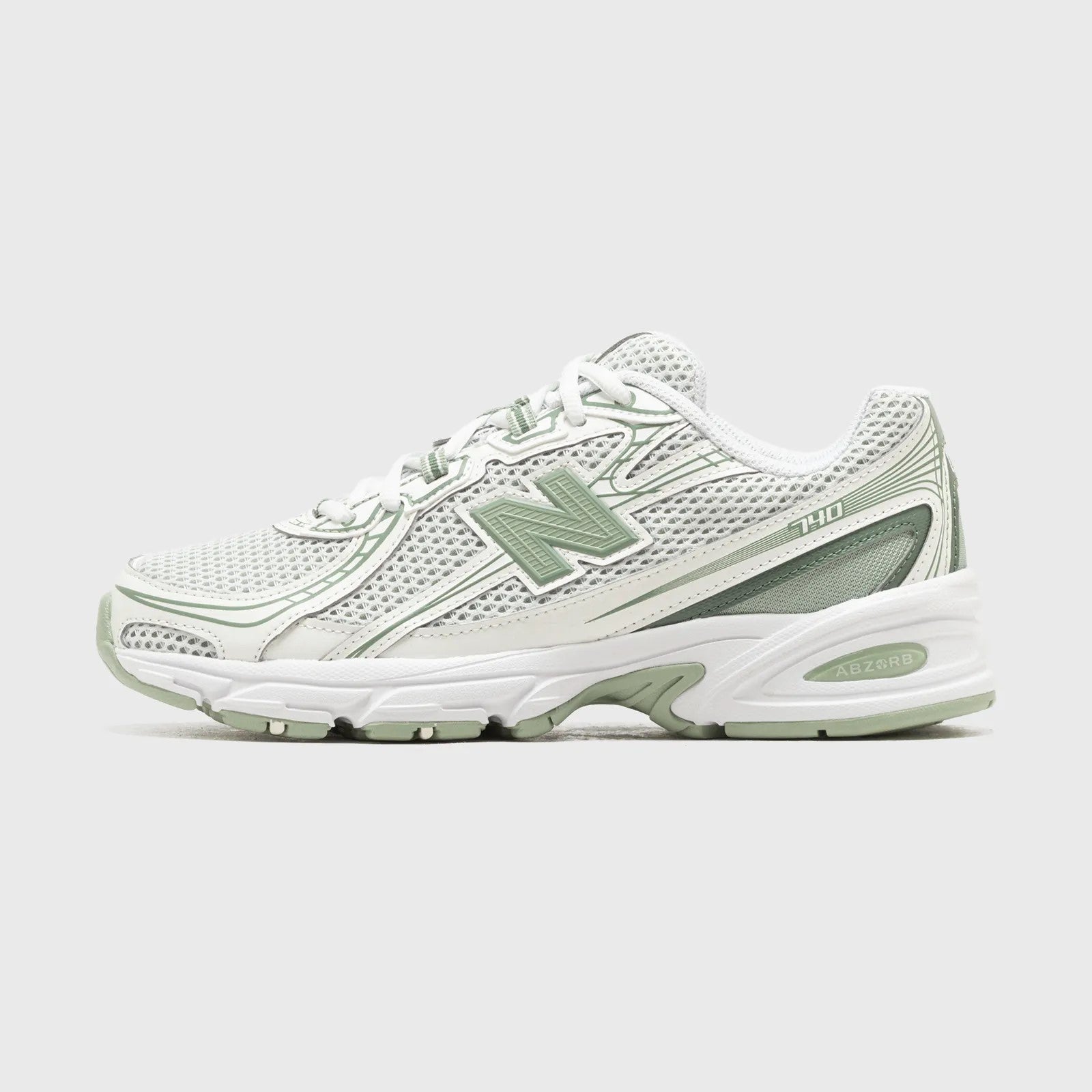 New Balance 740 - Unisex - White Green – Sneaxx