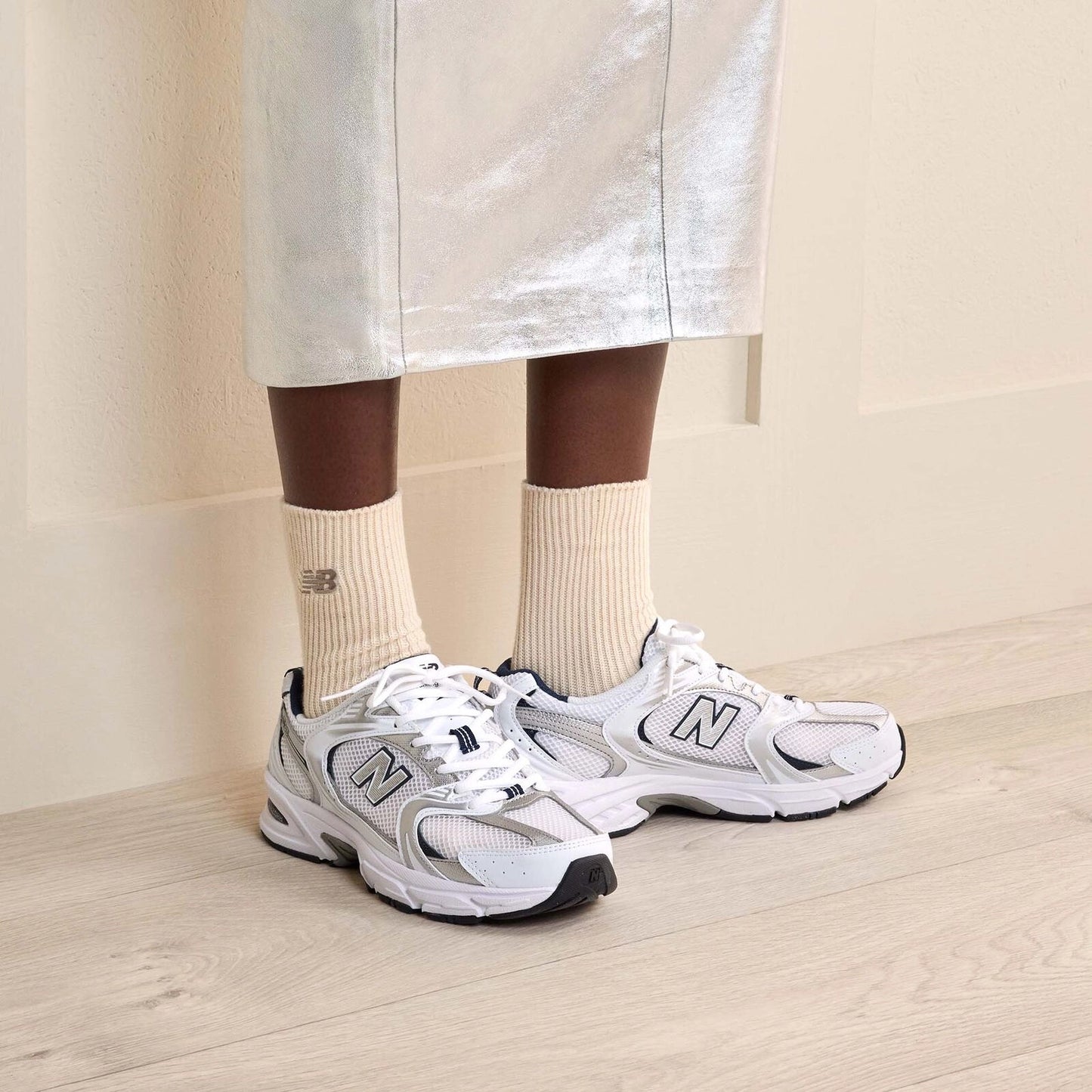 New Balance 530 - Unisex - White Gray Navy