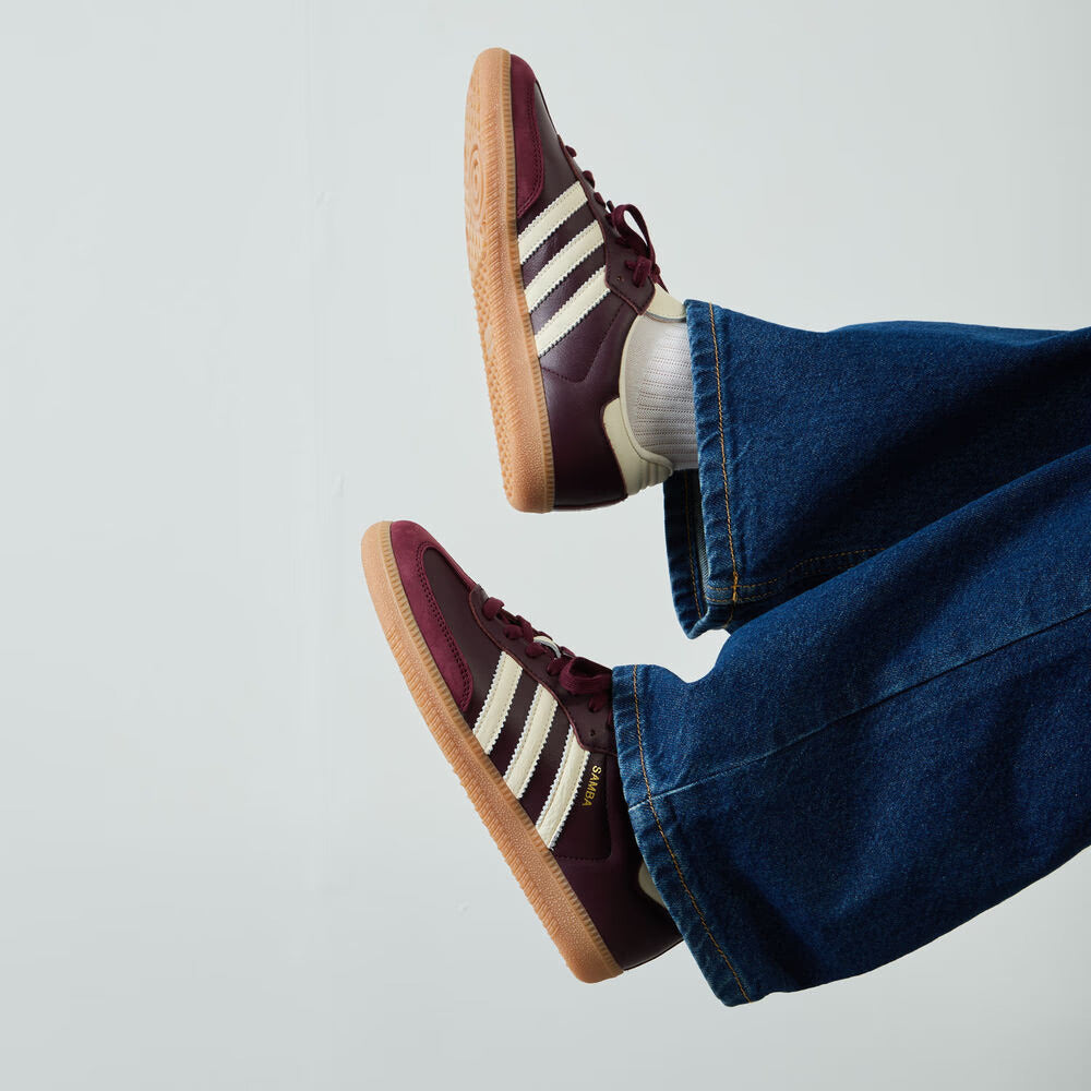 adidas Samba OG - Women's - Maroon Gold Metallic