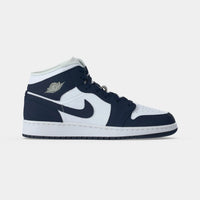 Air Jordan 1 Mid - GS - Obsidian White Grey Fog