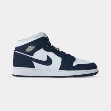 Air Jordan 1 Mid - GS - Obsidian White Grey Fog