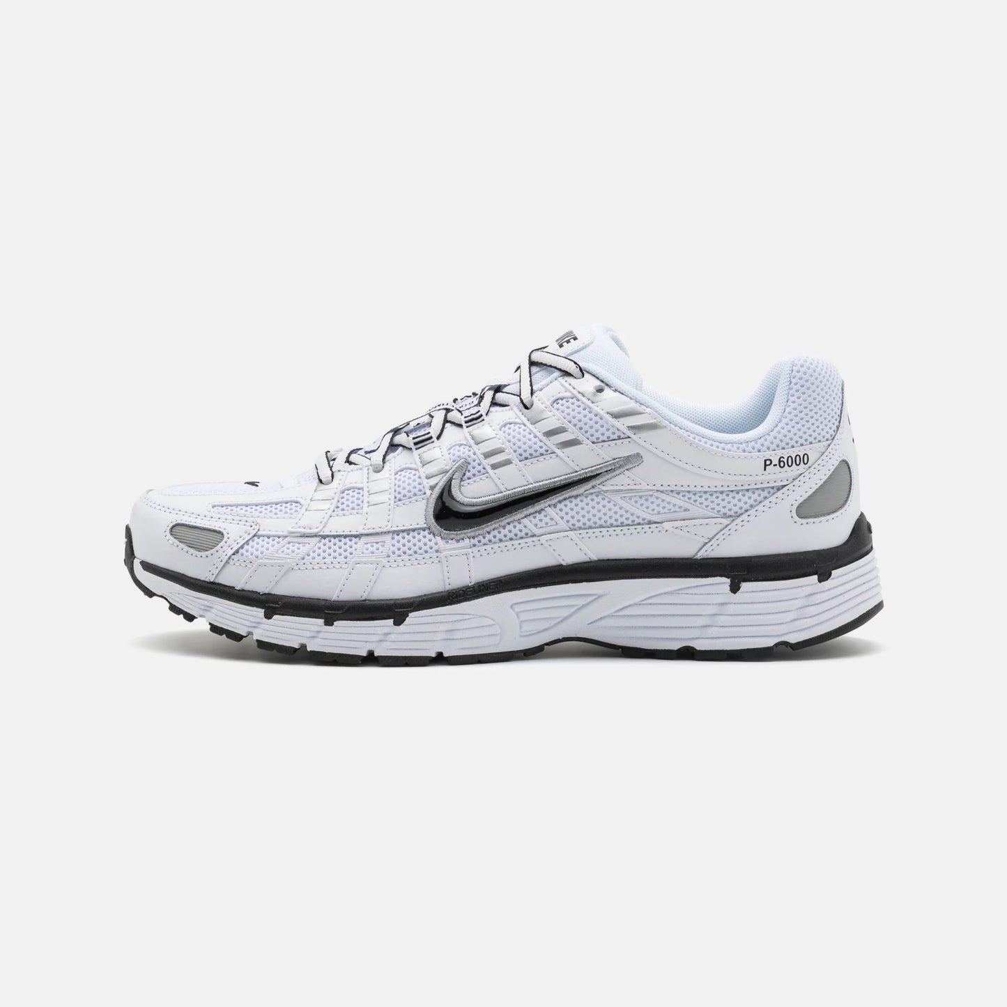Nike P-6000 - Unisex - White Metallic Silver Black