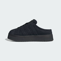 Black sneaker on a light gray background