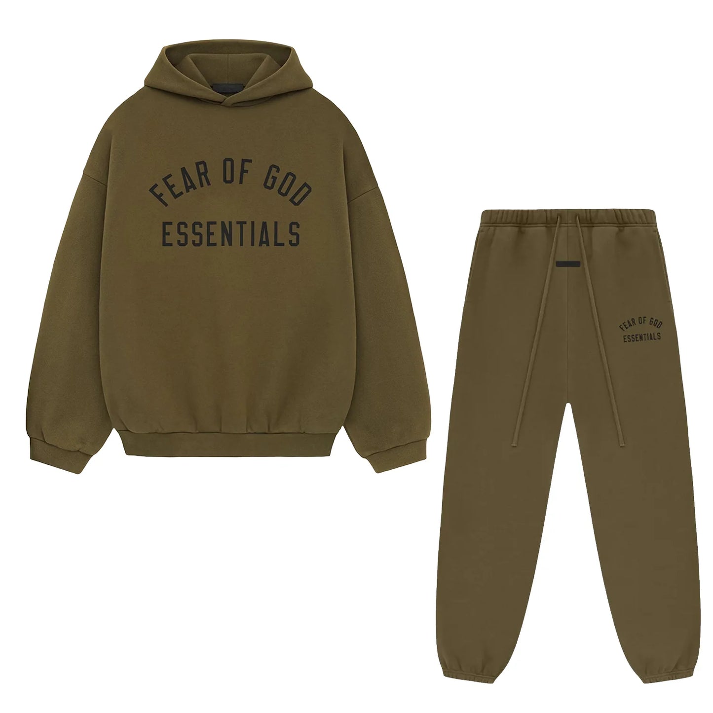 Fear of God Essentials FW24 Fleece - Unisex - Olive - Full Set