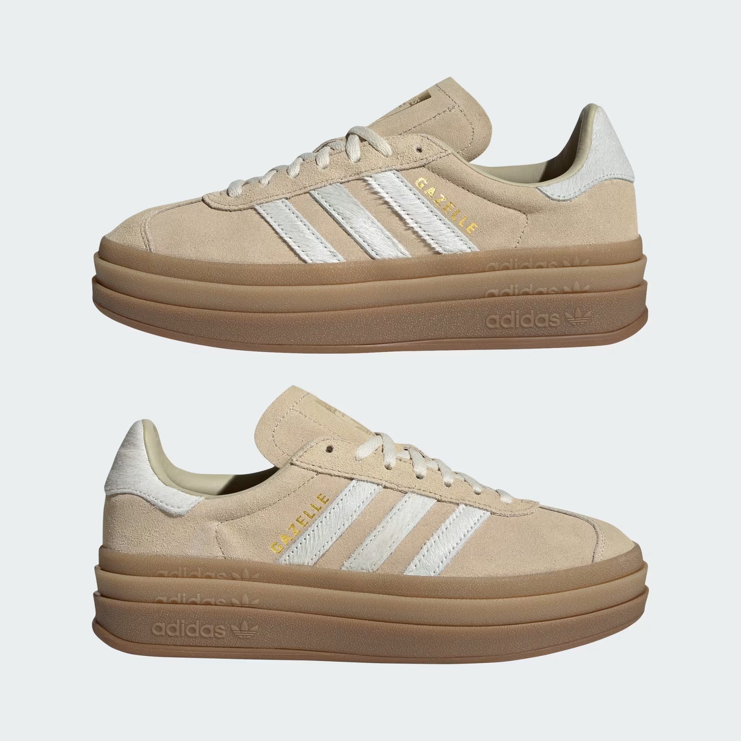 adidas Gazelle Bold - Women's - Stone Khaki Cream White