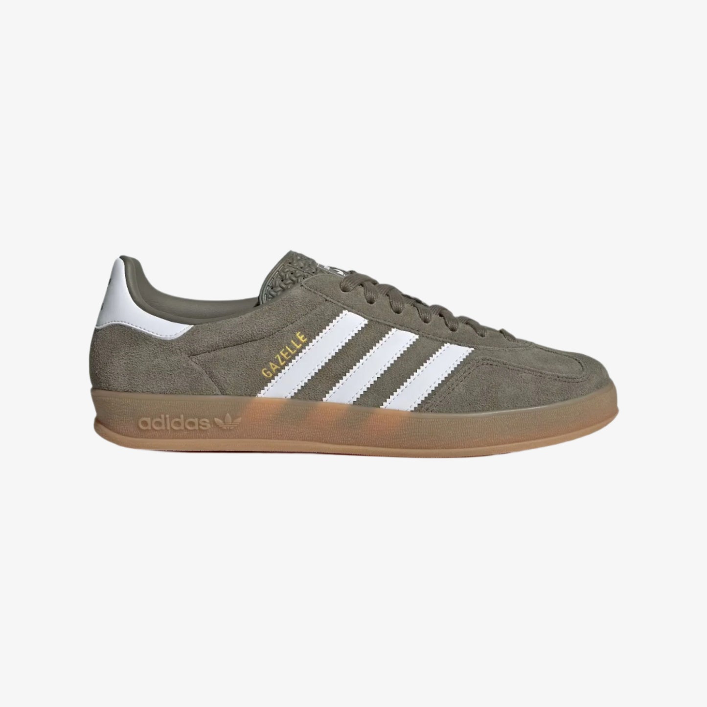 adidas Gazelle Indoor - Unisex - Olive Strata Cloud White Gum