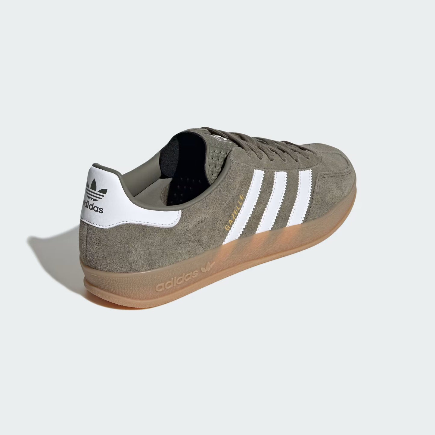 adidas Gazelle Indoor - Unisex - Olive Strata Cloud White Gum