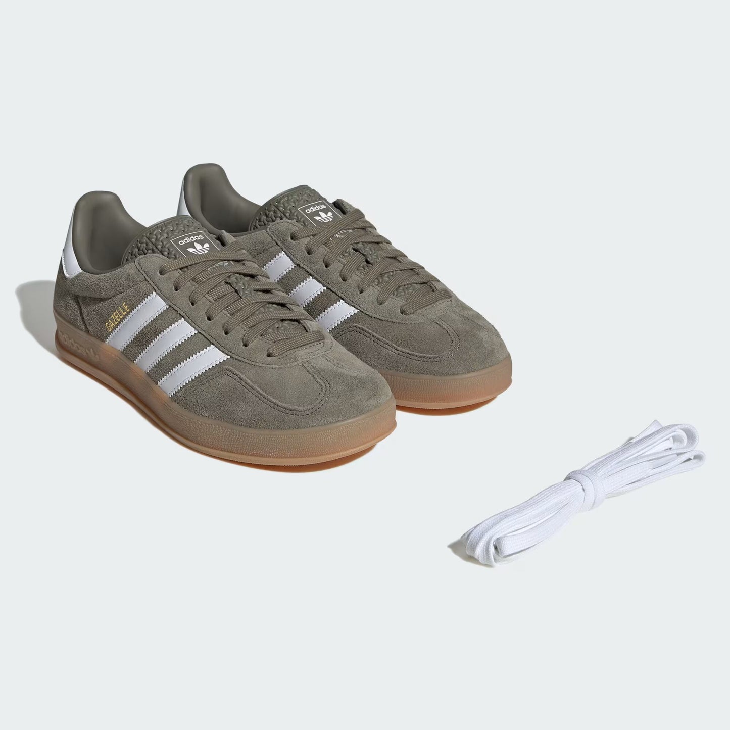 adidas Gazelle Indoor - Unisex - Olive Strata Cloud White Gum
