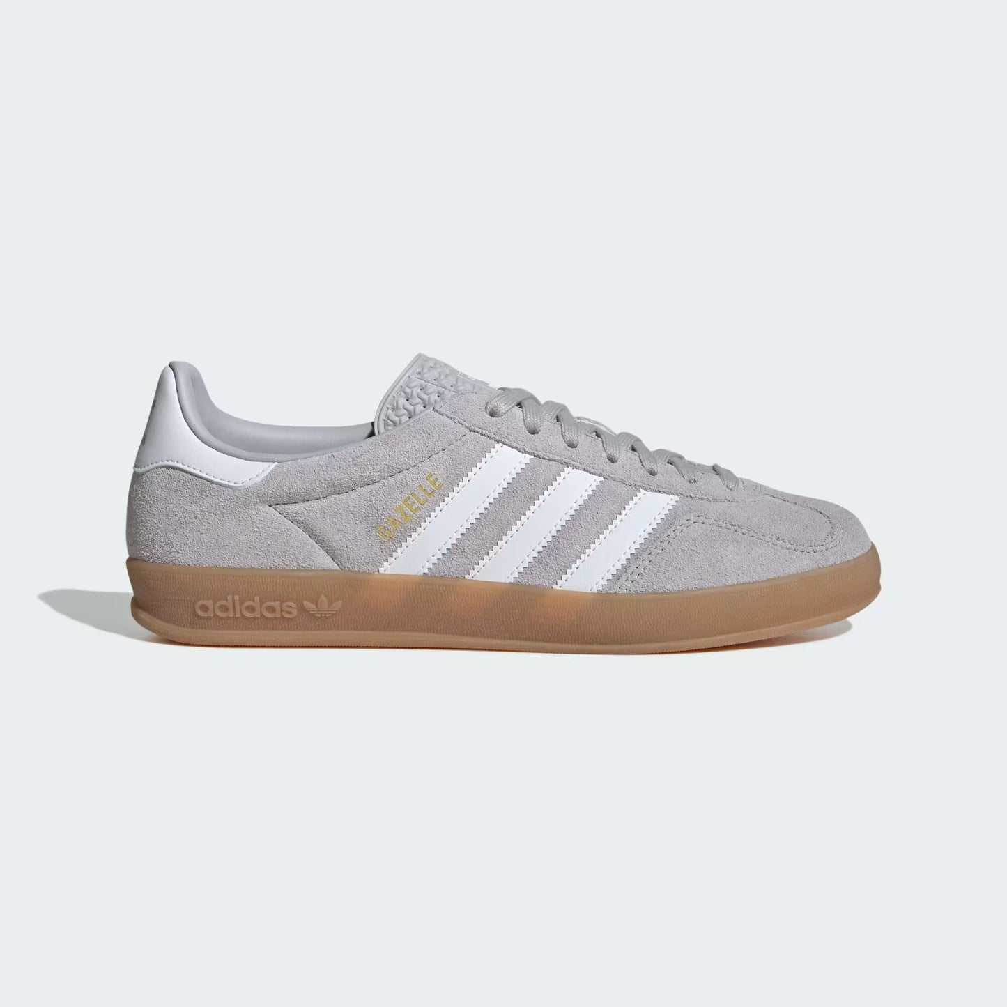 adidas Gazelle Indoor - Unisex - Grey Cloud White Gold Metallic