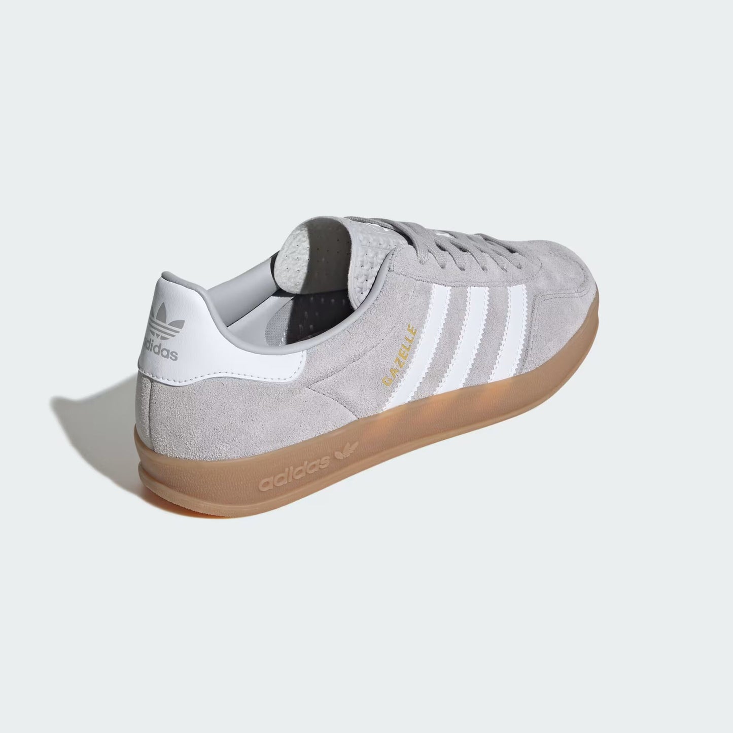 adidas Gazelle Indoor - Unisex - Grey Cloud White Gold Metallic