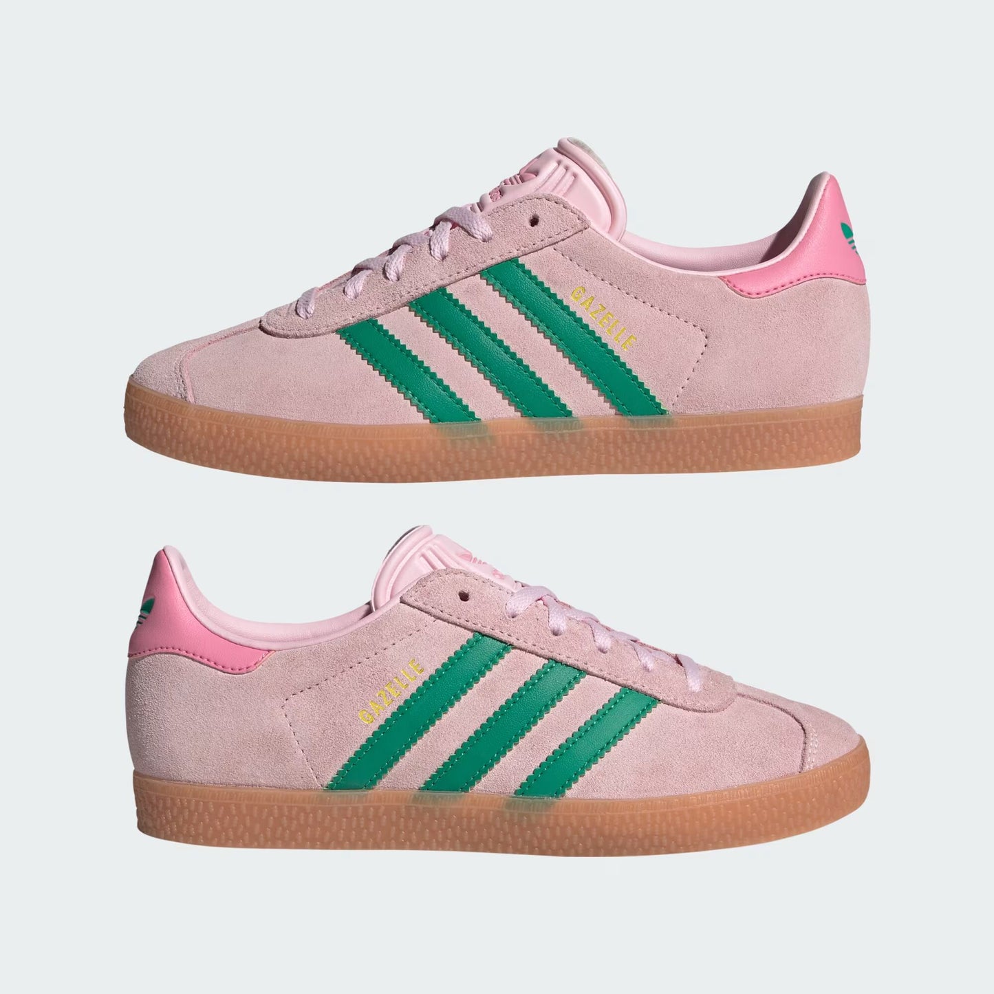adidas Gazelle - GS - Clear Pink Court Green