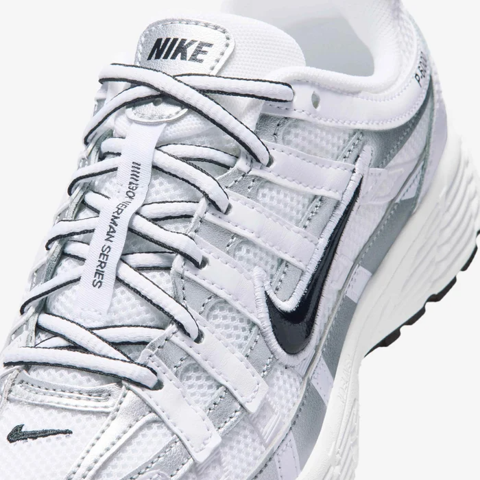 Nike P-6000  - GS - White Black Metallic Silver