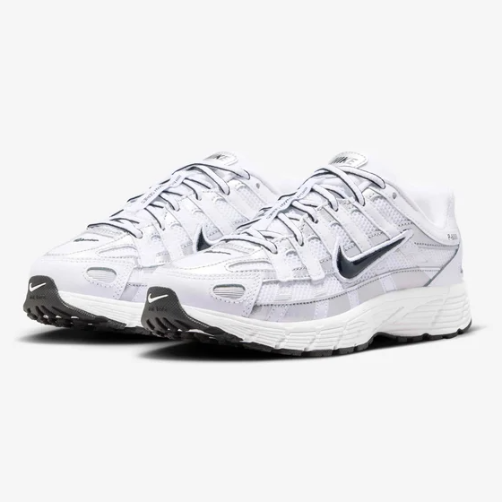Nike P-6000  - GS - White Black Metallic Silver