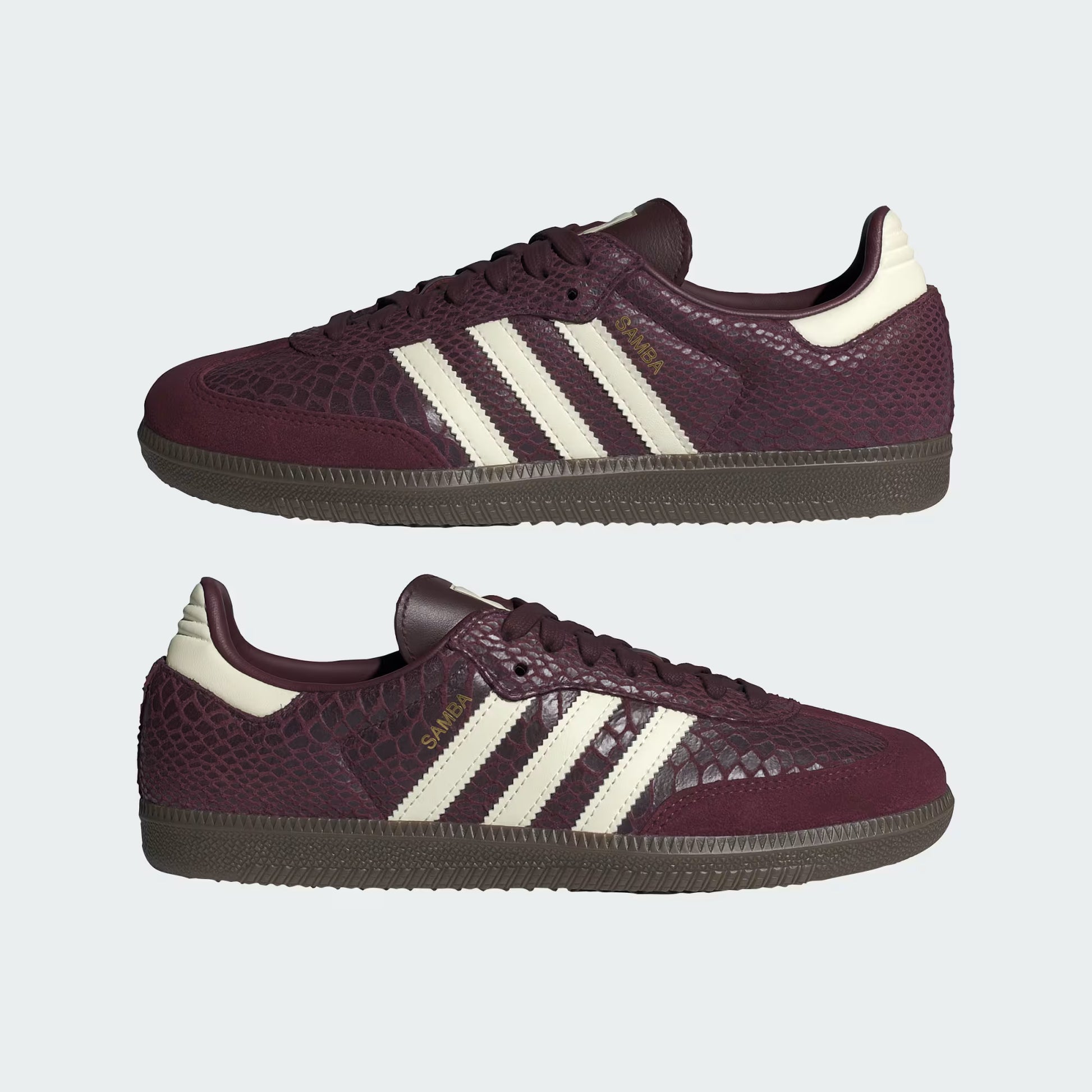 adidas Samba OG - Women's - Maroon Snakeskin Sneaxx adidas Samba OG - Women's - Maroon Snakeskin Sneaxx
