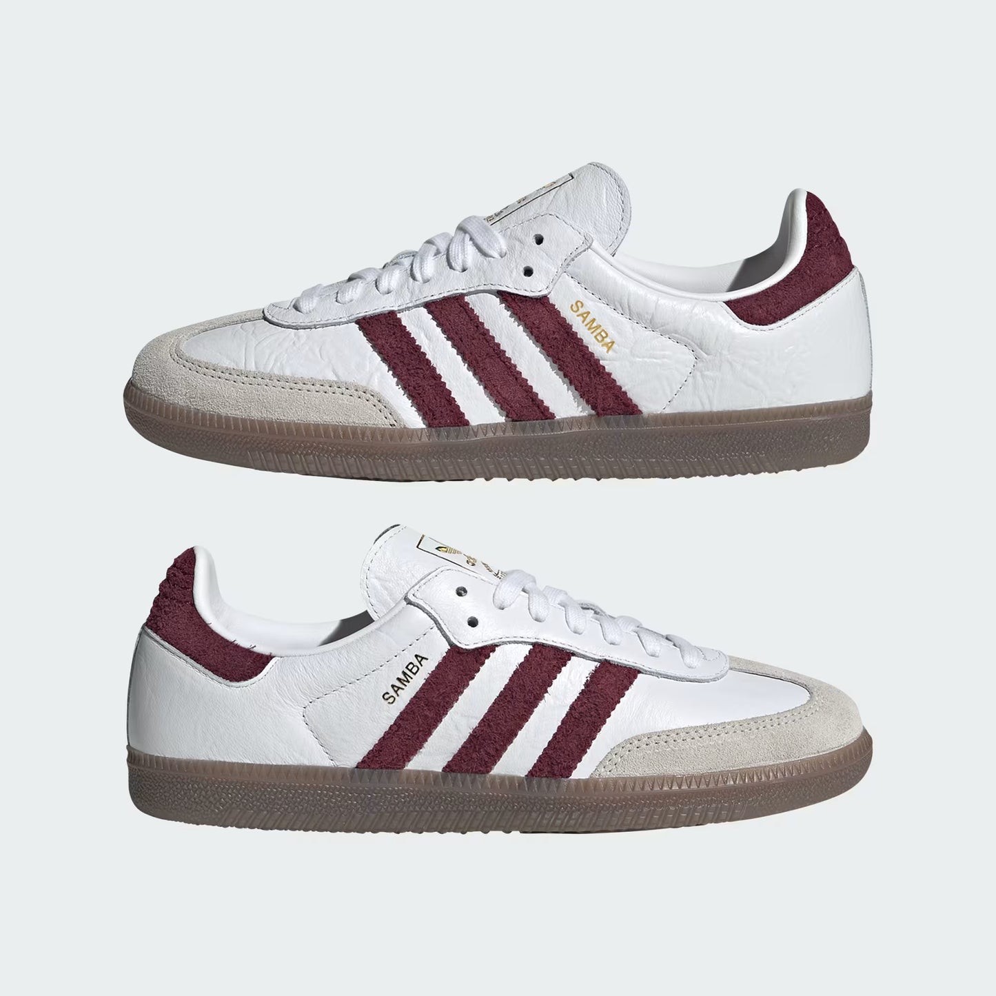 adidas Samba OG - Unisex - Cloud White Maroon Gum