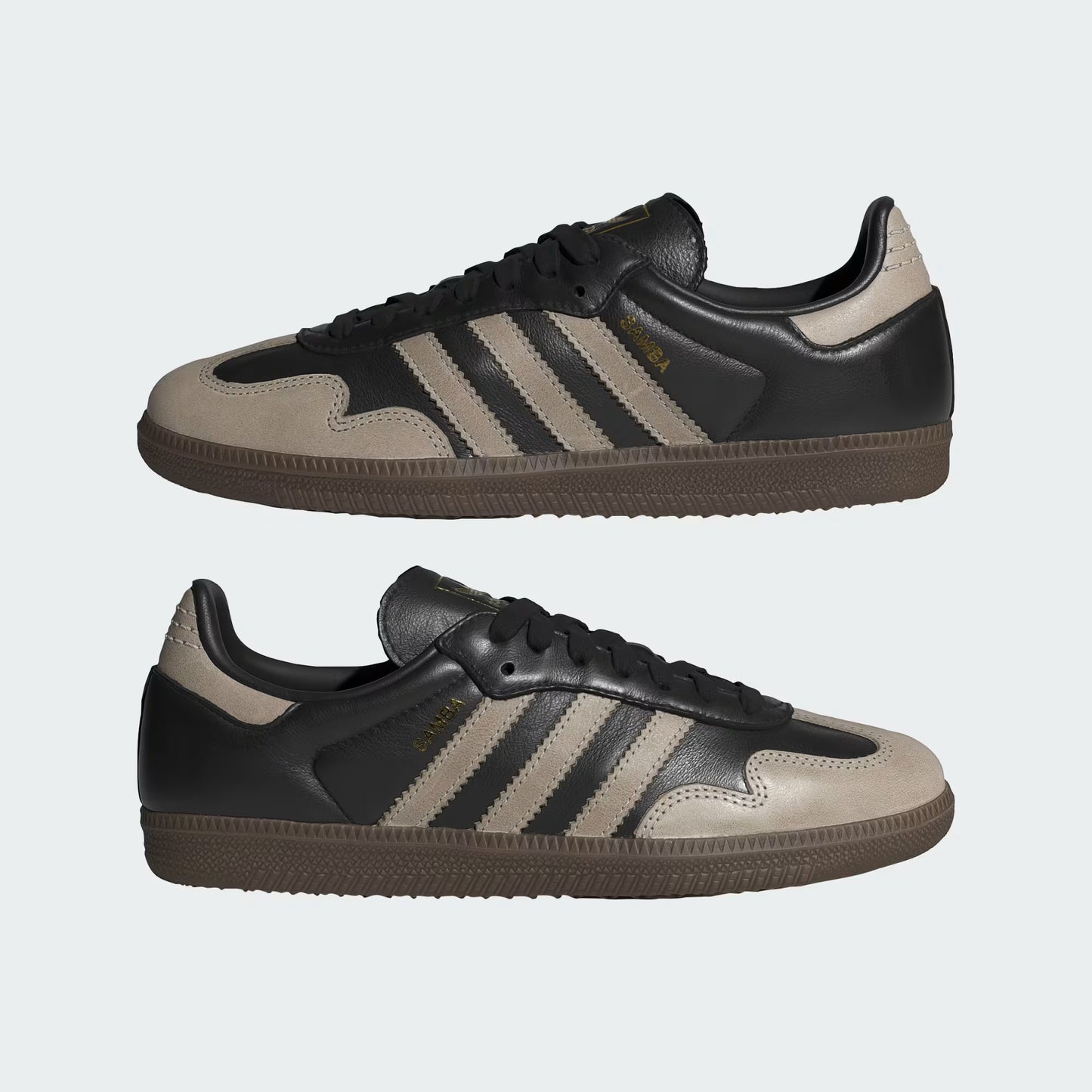 adidas Samba OG - Unisex - Core Black Wonder Beige Gold