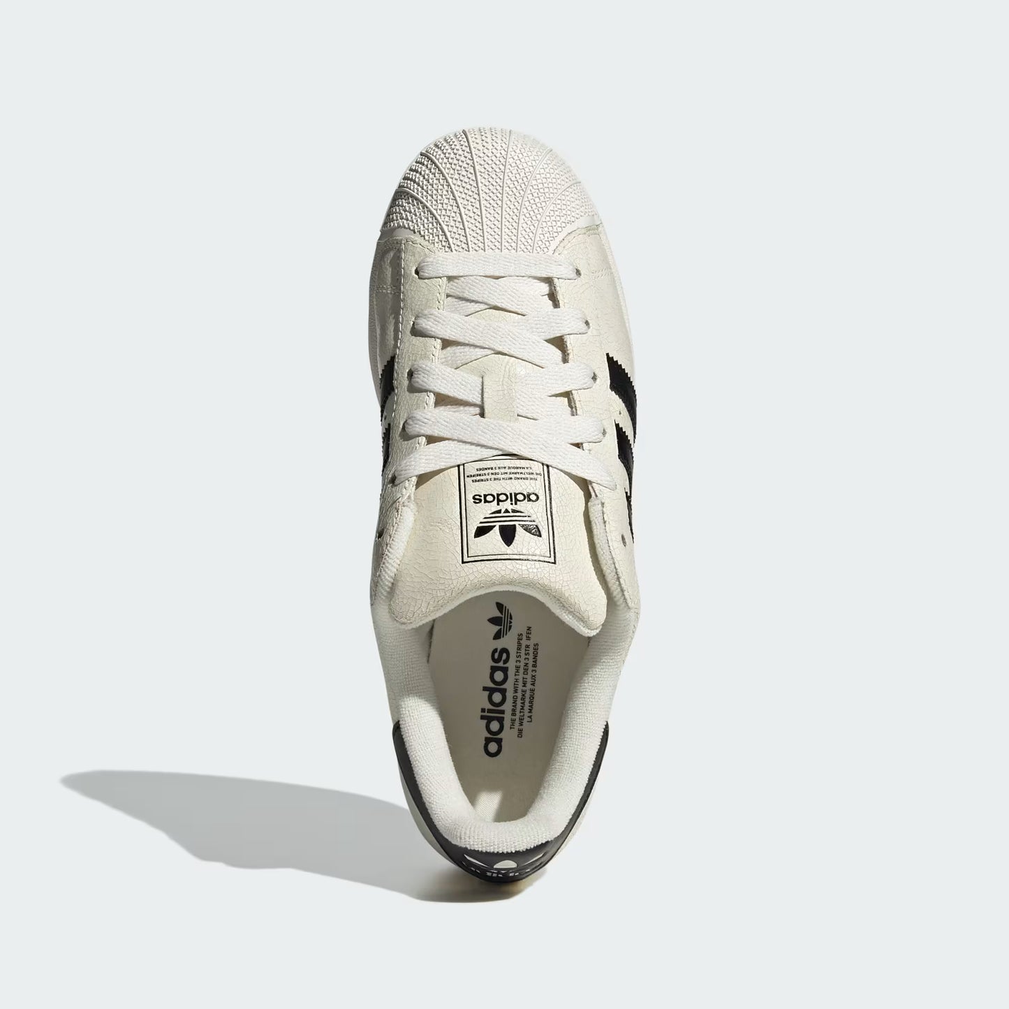 adidas Superstar II - Women's - Off White Black Cracked Leather
