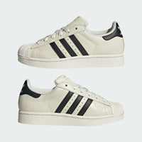 adidas Superstar II - Women's - Off White Black Cracked Leather