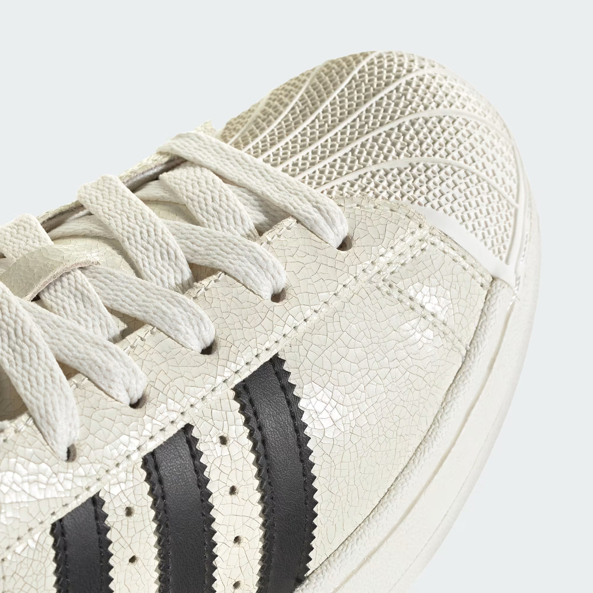 adidas Superstar II - Women's - Off White Black Cracked Leather Sneaxx adidas Superstar II - Women's - Off White Black Cracked Leather Sneaxx