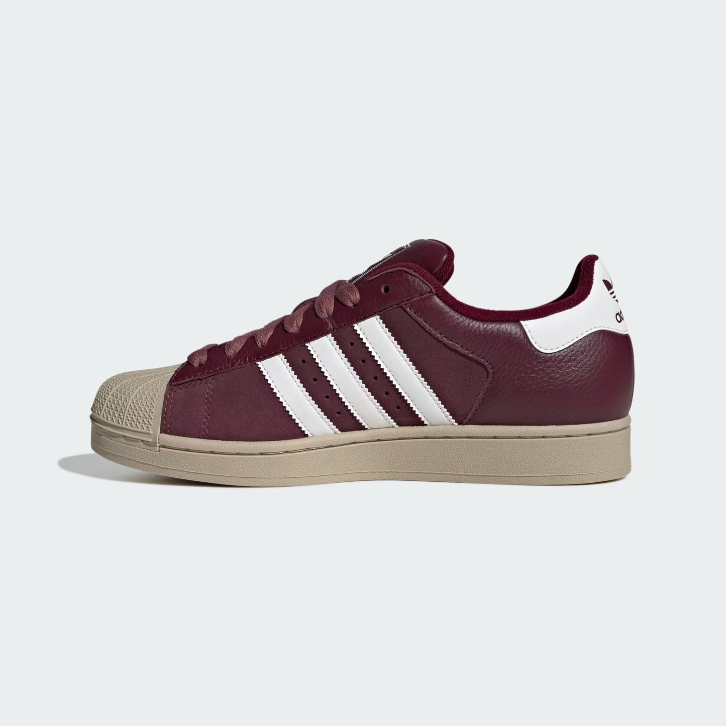 adidas Superstar II - Unisex - Maroon Core White Khaki Three