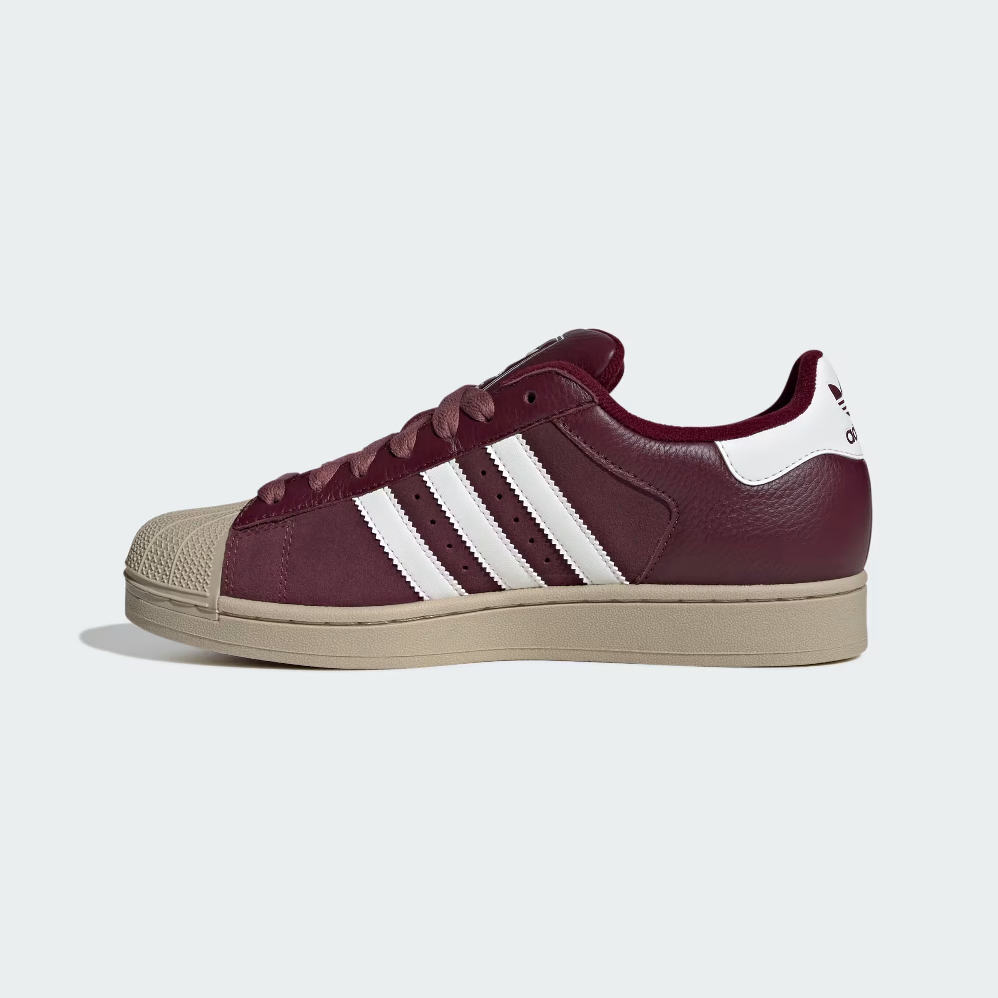 adidas Superstar II - Unisex - Maroon Core White Khaki Three