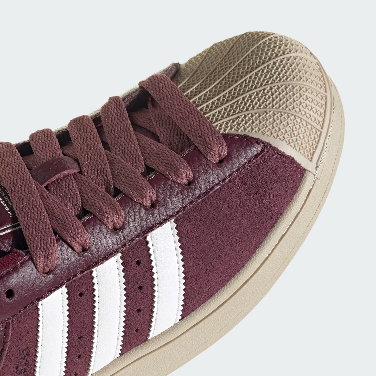 adidas Superstar II - Unisex - Maroon Core White Khaki Three