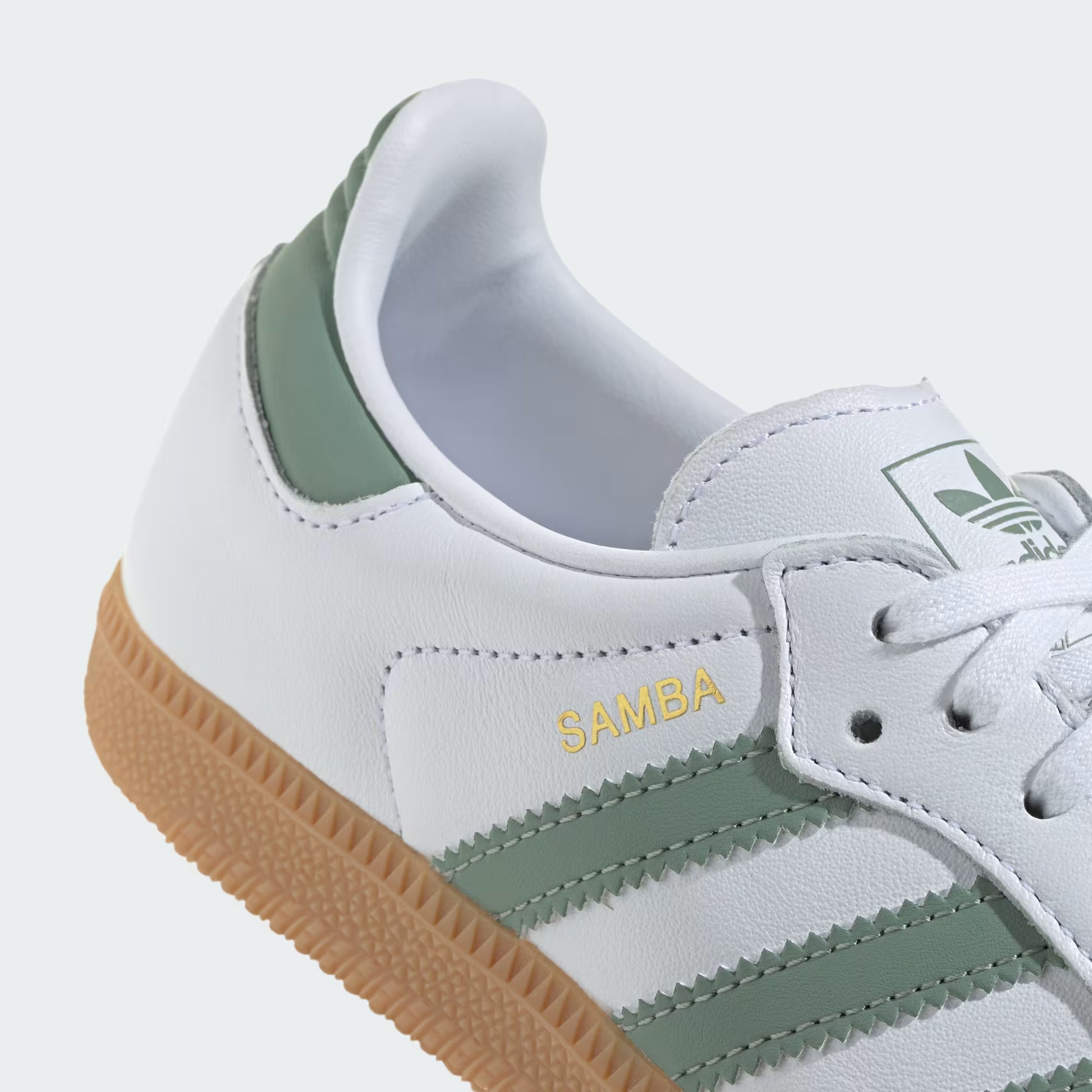 adidas Samba OG - GS - Cloud White Silver Green Sneaxx adidas Samba OG - GS - Cloud White Silver Green Sneaxx