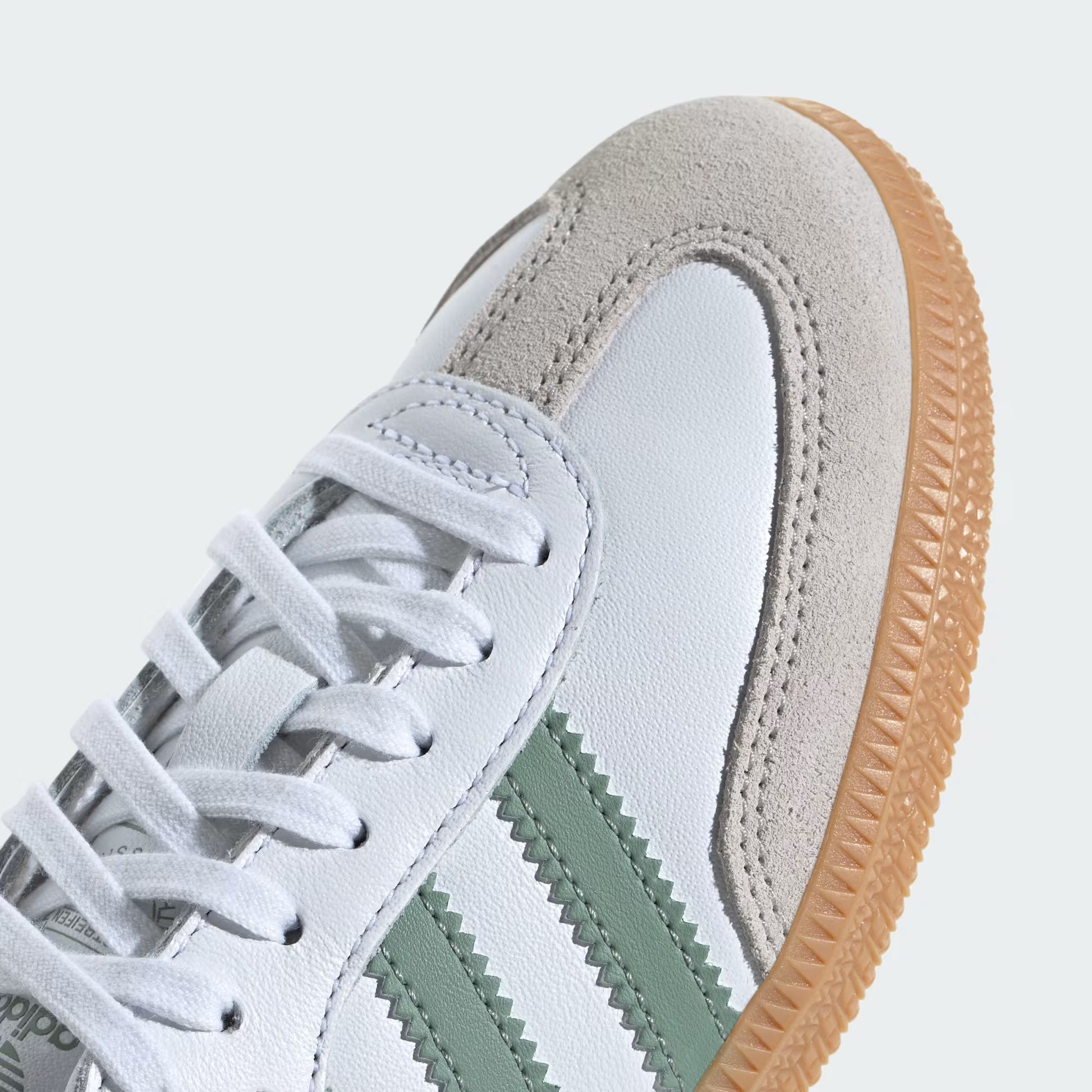 adidas Samba OG - GS - Cloud White Silver Green Sneaxx adidas Samba OG - GS - Cloud White Silver Green Sneaxx