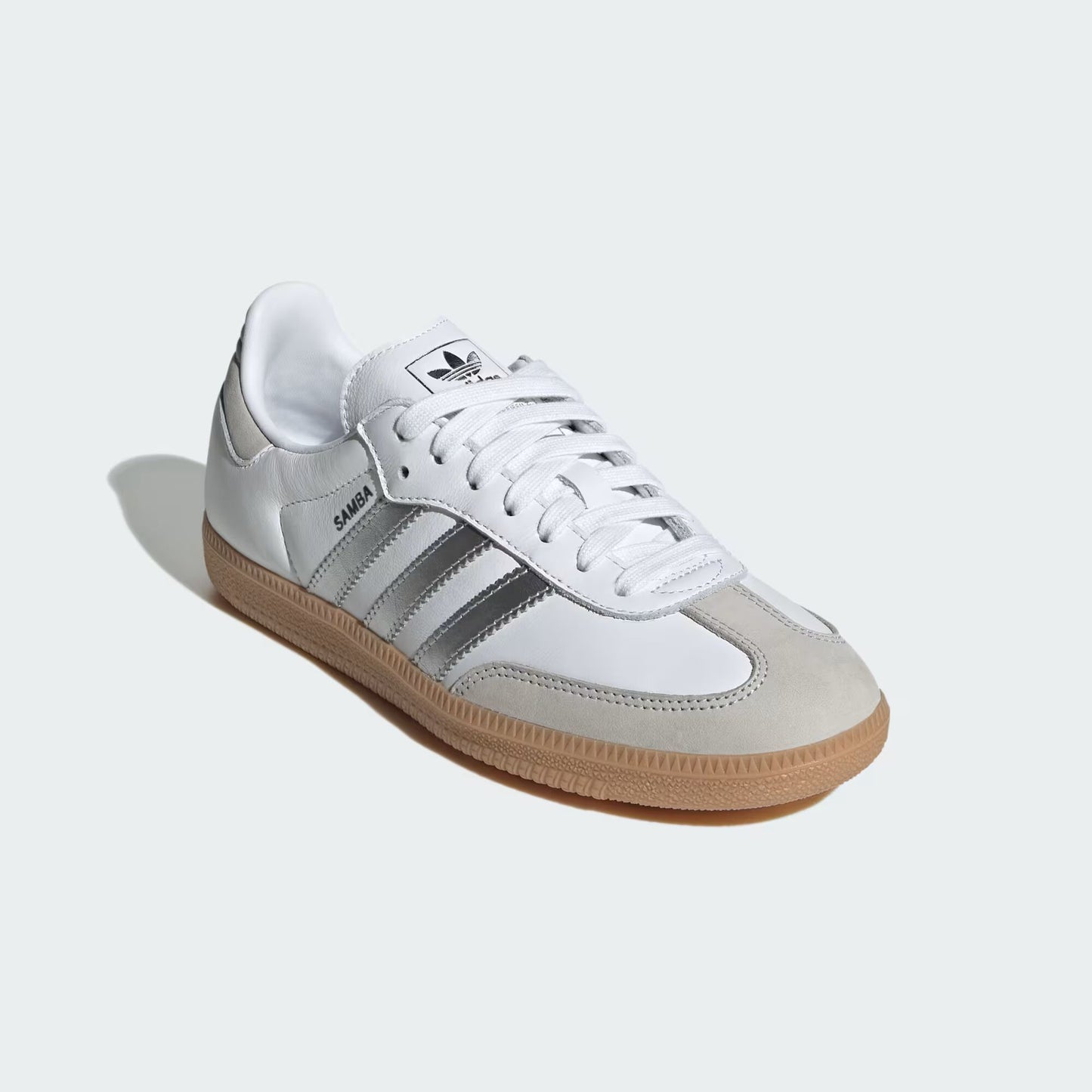 adidas Samba OG - Women's - White Silver Metallic Grey