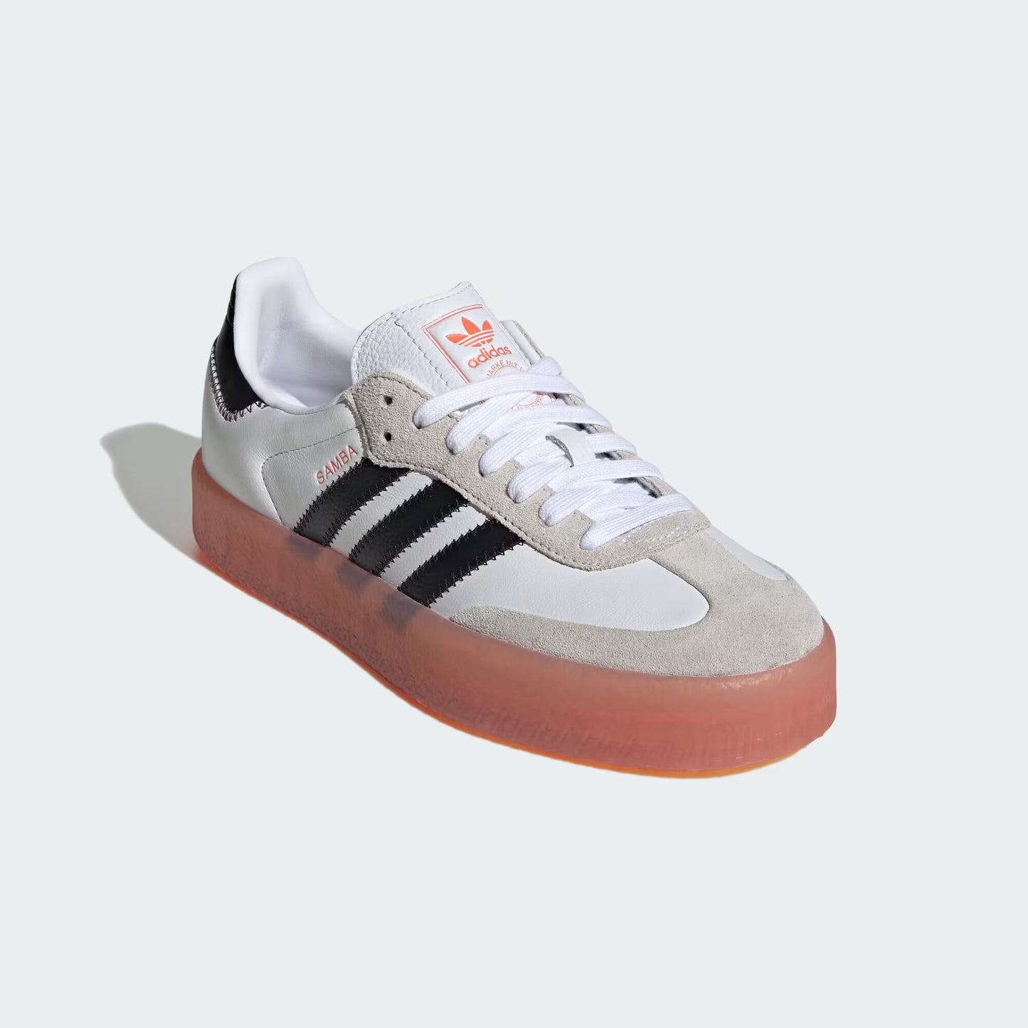 adidas Samba - Women's - White Black Semi Coral